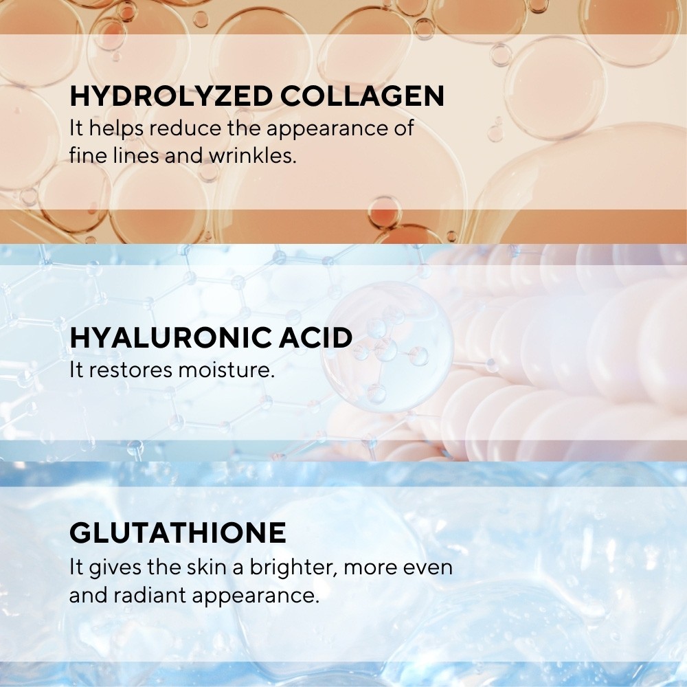 Dolgunlaştırıcı ve Sıkılaştırıcı Etkili Kolajen Serum Hydrolyzed Collagen, Glutatyon 30 ml