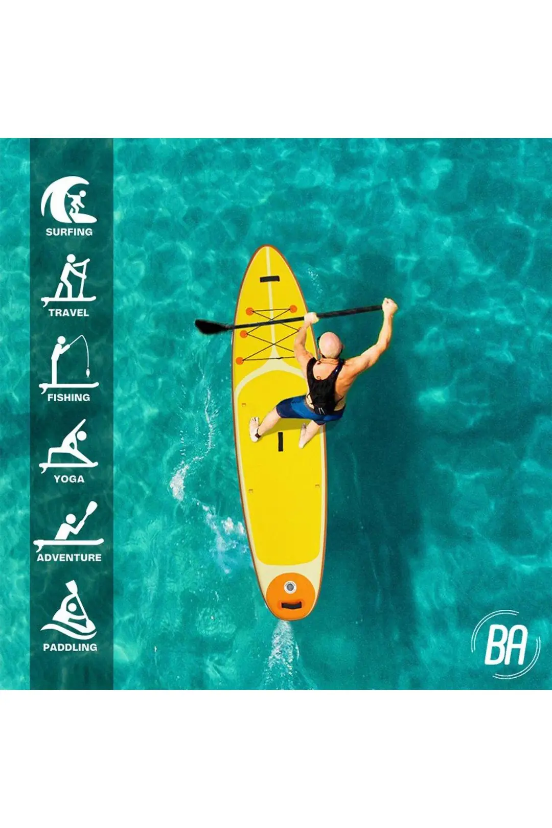 Naviair Turuncu Şişme SUP Board | 320x83x15 cm Güvenli ve Dengeli