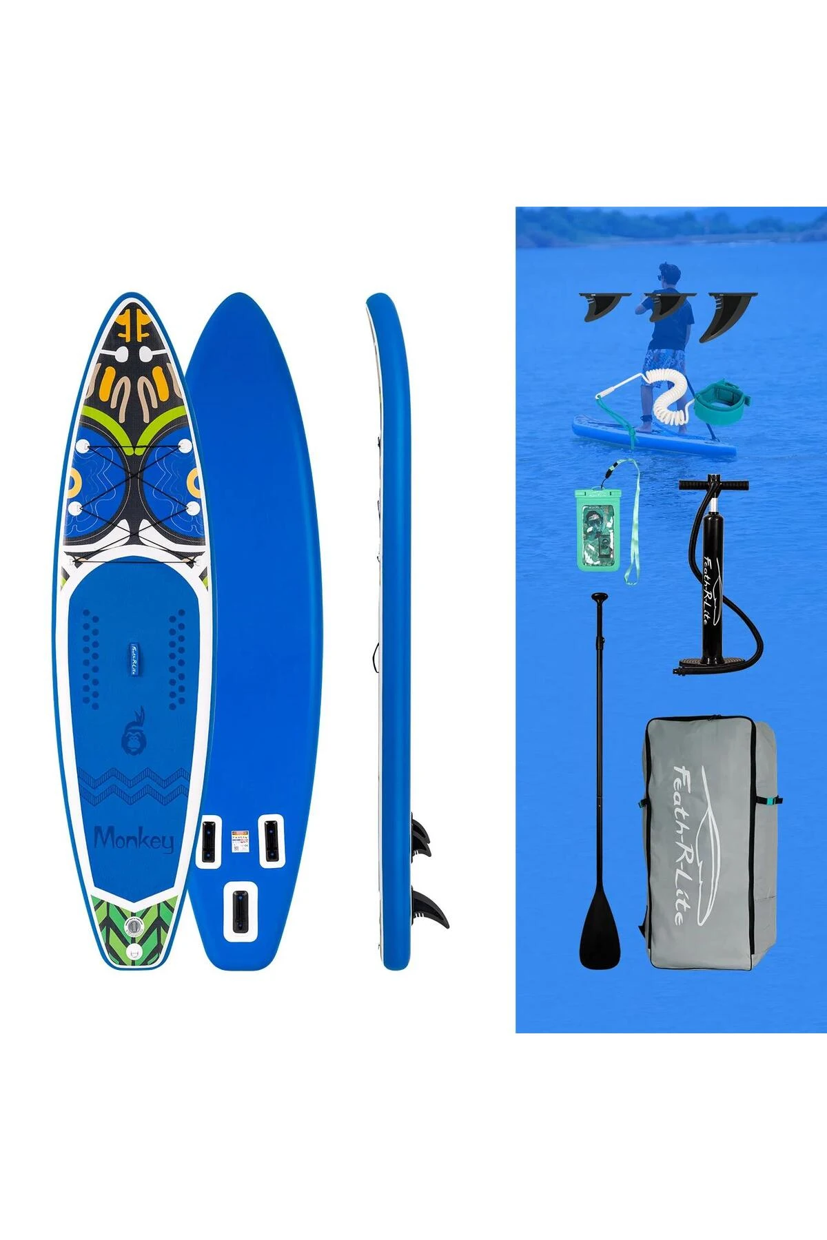 MONKEY ŞİŞME SUP BOARD/STAND UP PADDLE BOARD 350x85x15 CM LACİVERT