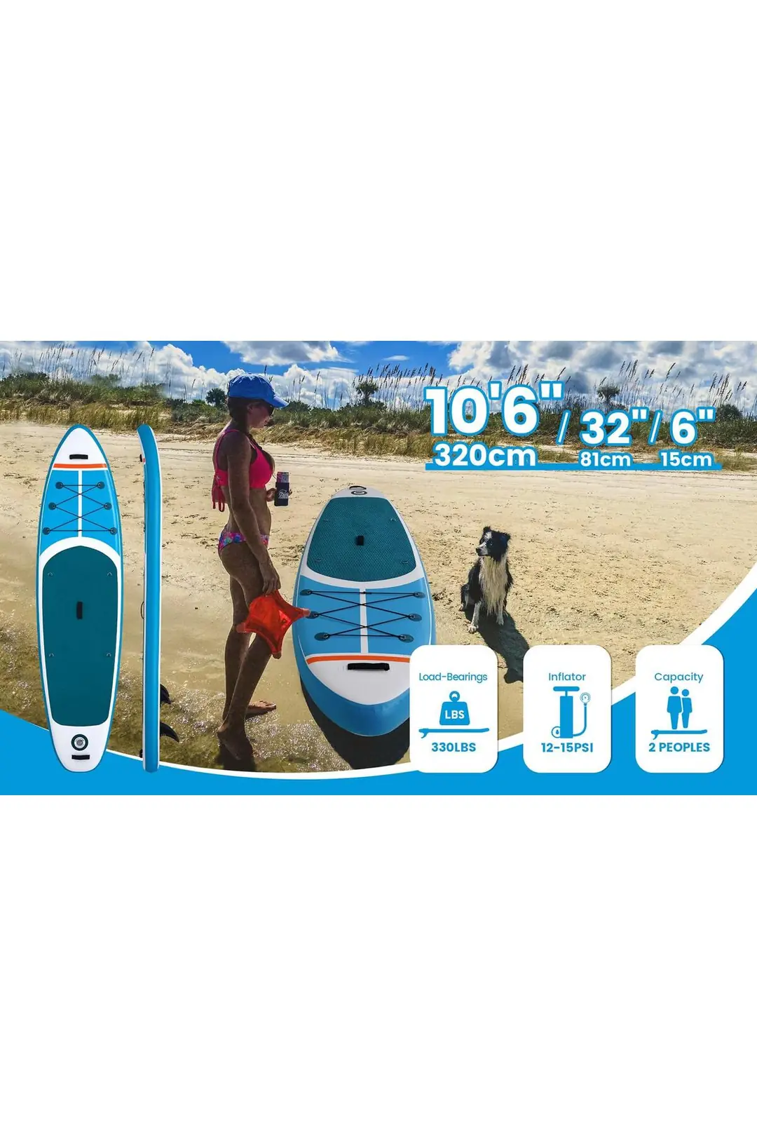 Naviair Mavi Şişme SUP Board | 320x83x15 cm All-Around Set