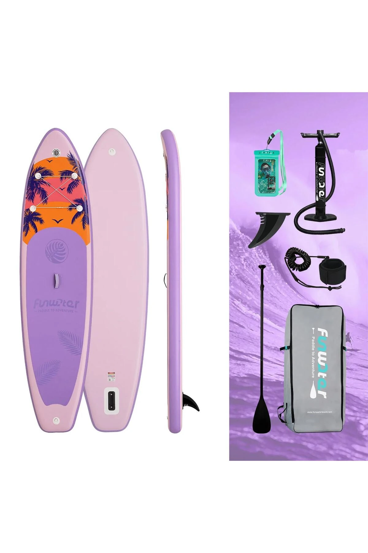 ISLAND EXPOLER ŞİŞME SUP BOARD/STAND UP PADDLE BOARD 335x85x15 CM MOR