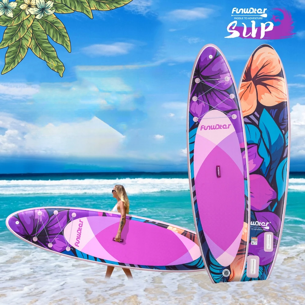 FunWater（ファンウォーター）インフレータブルSUPボード Funwater PURPLE FLOWER ŞİŞME SUP BOARD/STAND UP PADDLE BOARD