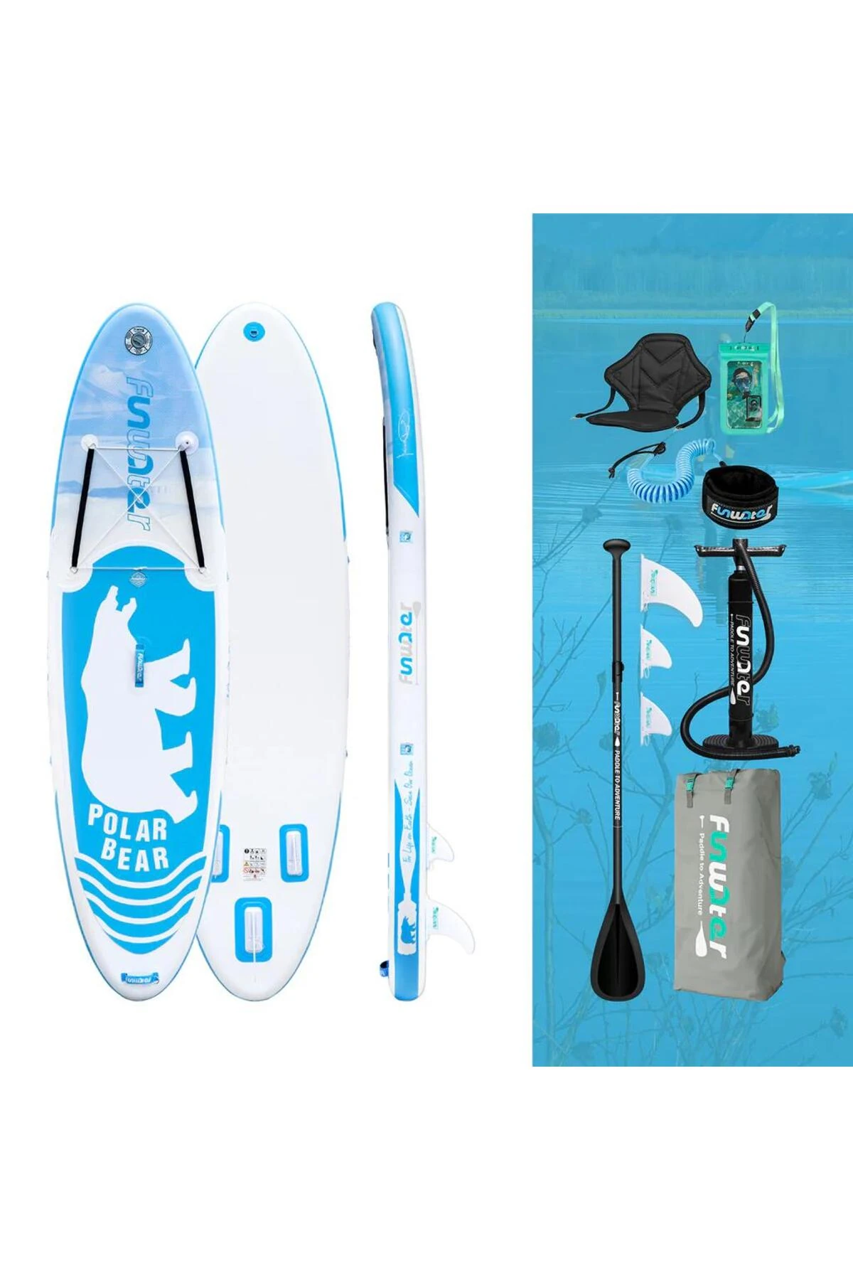 POLAR BEAR ŞİŞME SUP BOARD/STAND UP PADDLE BOARD 320x85x15 CM