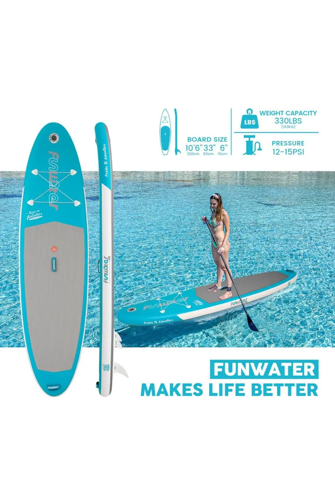 Adventure Paddle Şişme SUP Board - Stand Up Paddle Board 320x83x15