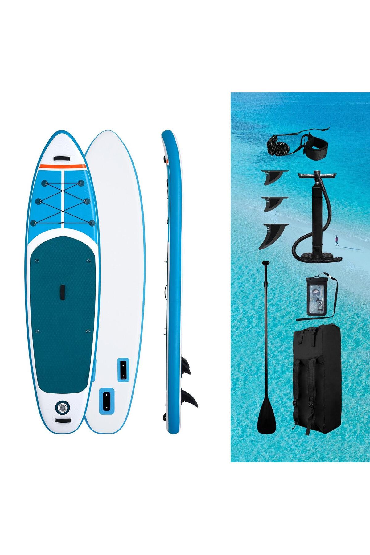 NAVİAİR PADDLE ŞİŞME SUP BOARD/STAND UP PADDLE BOARD 320x83x15 CM MAVİ