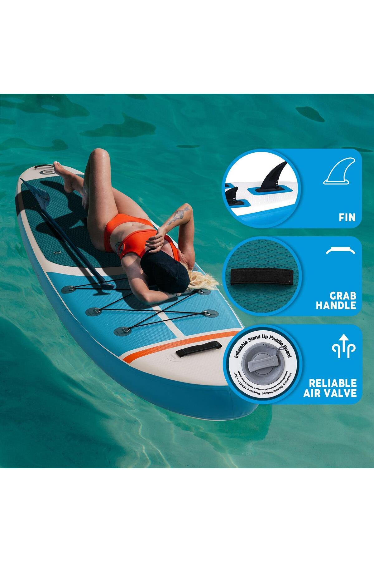 NAVİAİR PADDLE ŞİŞME SUP BOARD/STAND UP PADDLE BOARD 320x83x15 CM MAVİ