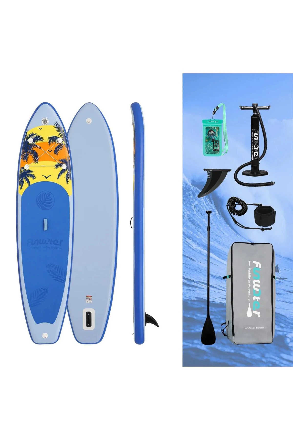 ISLAND EXPOLER ŞİŞME SUP BOARD/STAND UP PADDLE BOARD 335x85x15 CM MAVİ