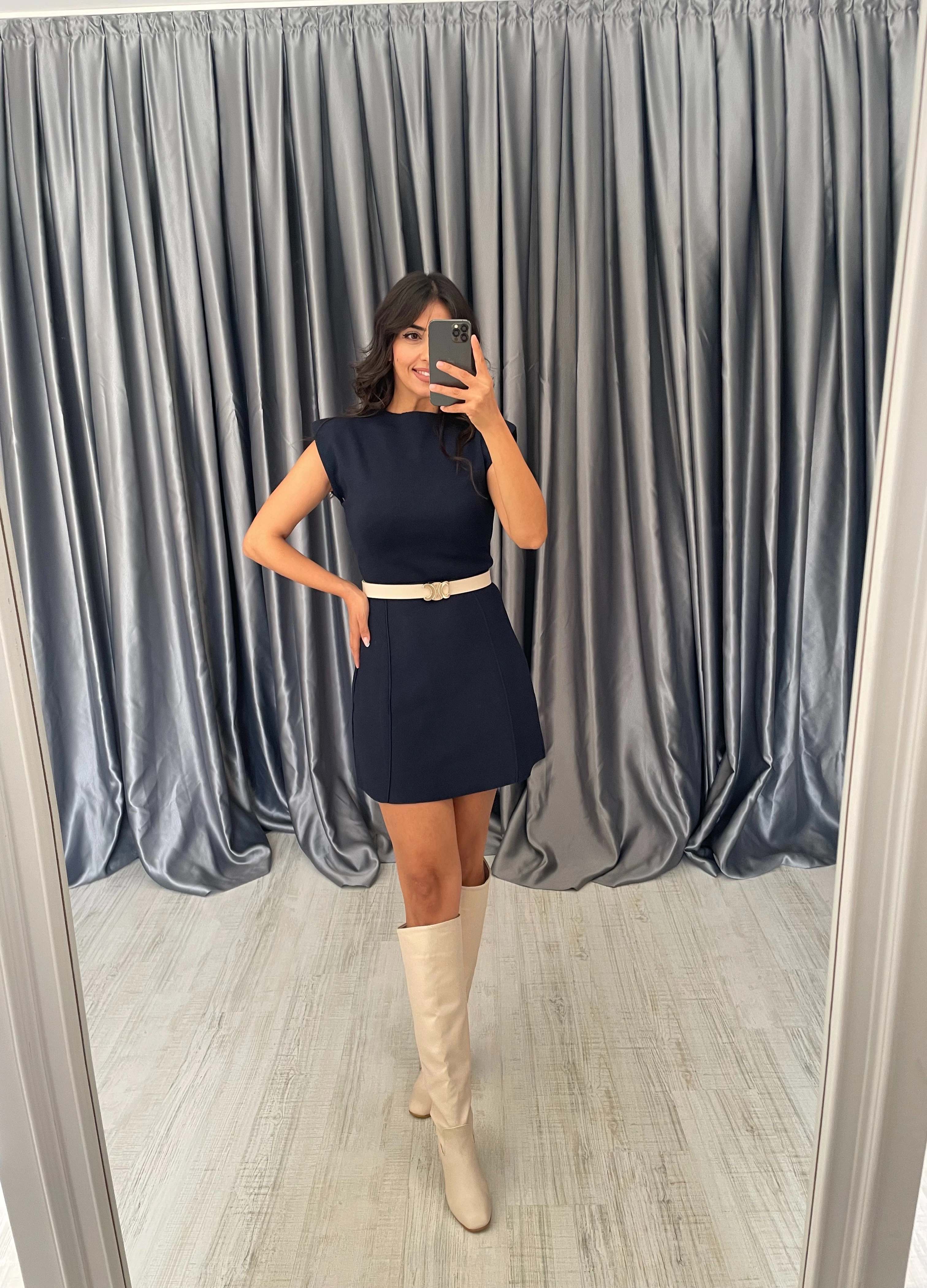 Orjinal Marka Çelik Triko Elbise  - Lacivert