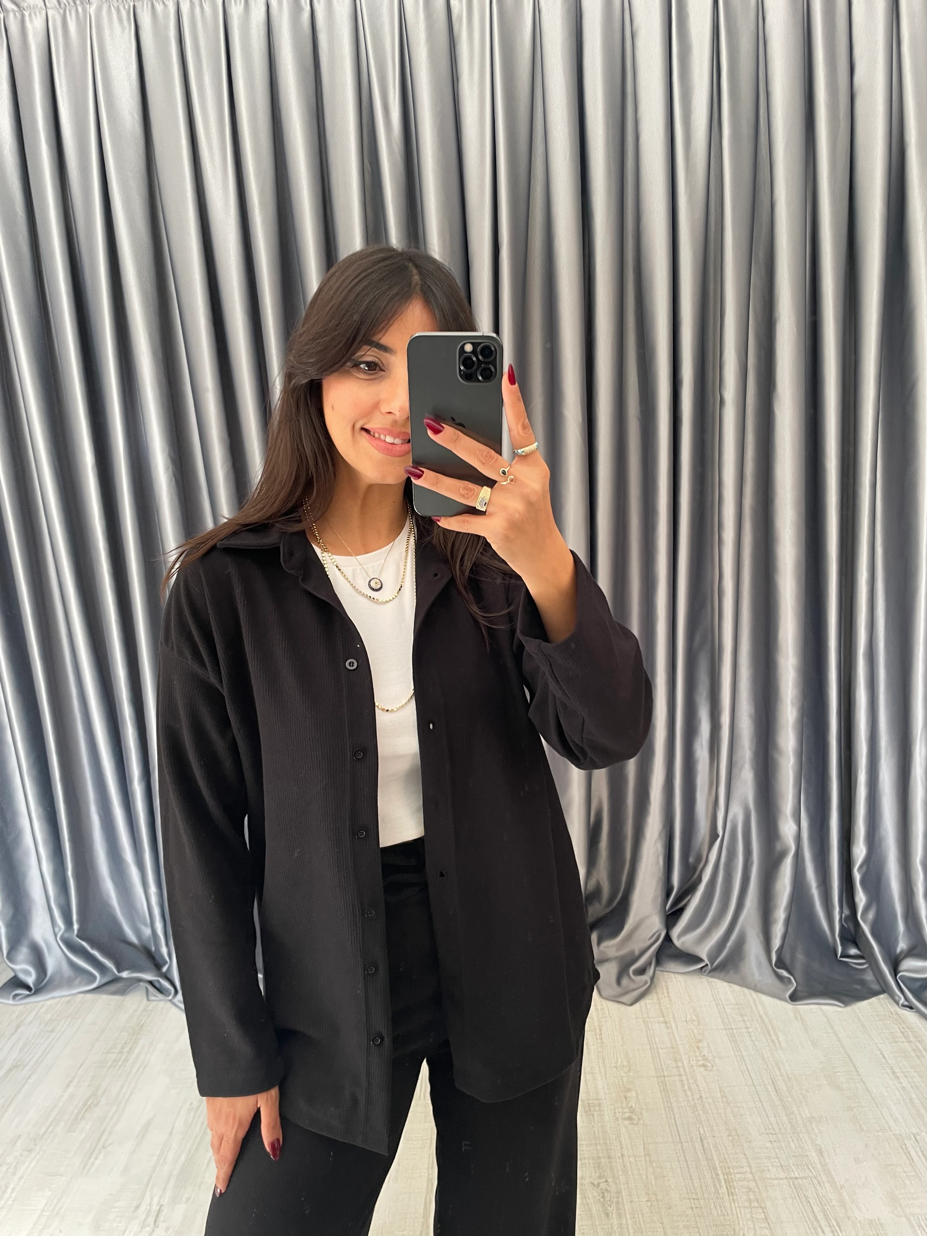 Beli Lastikli Gömlek Pantolon Takım