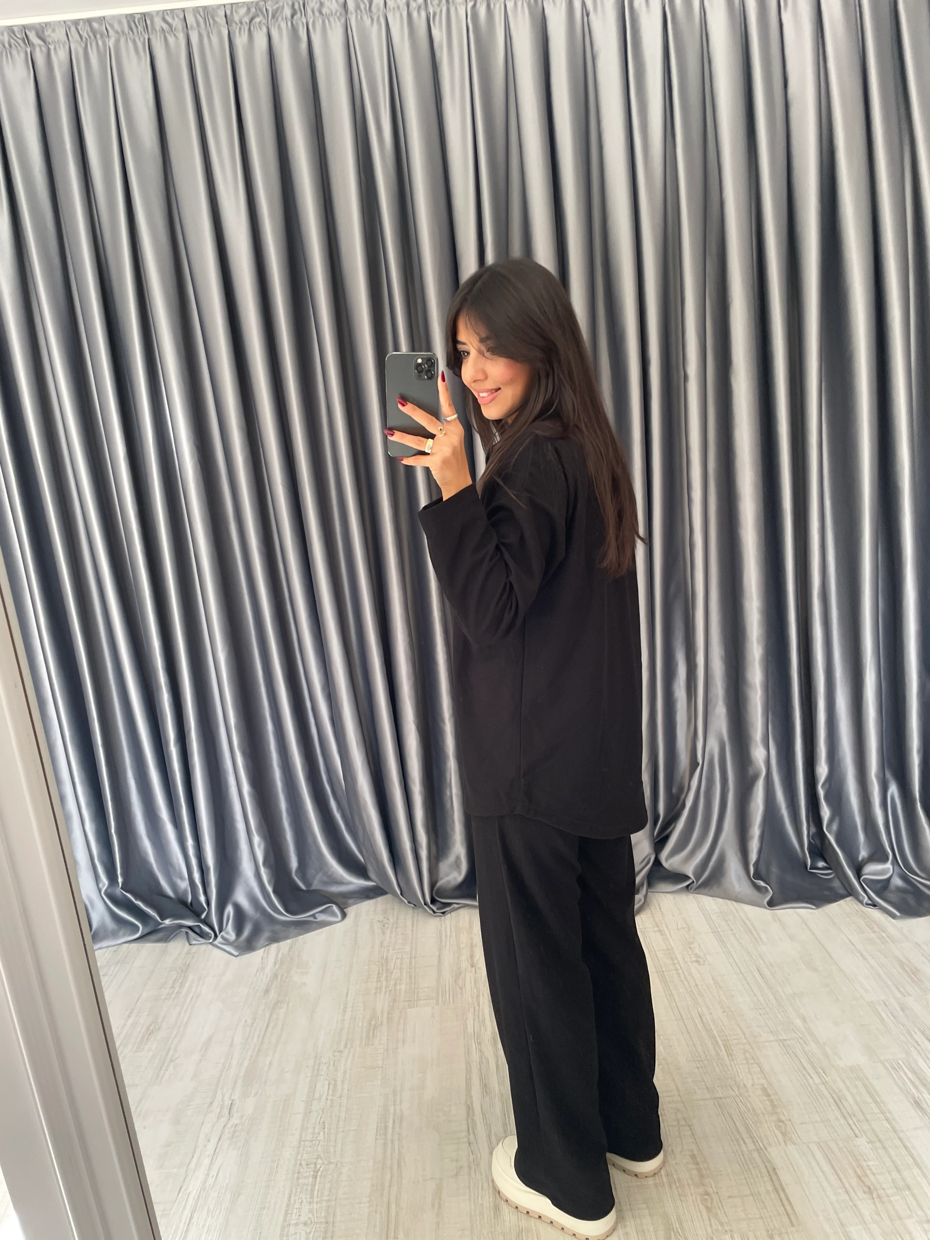 Beli Lastikli Gömlek Pantolon Takım