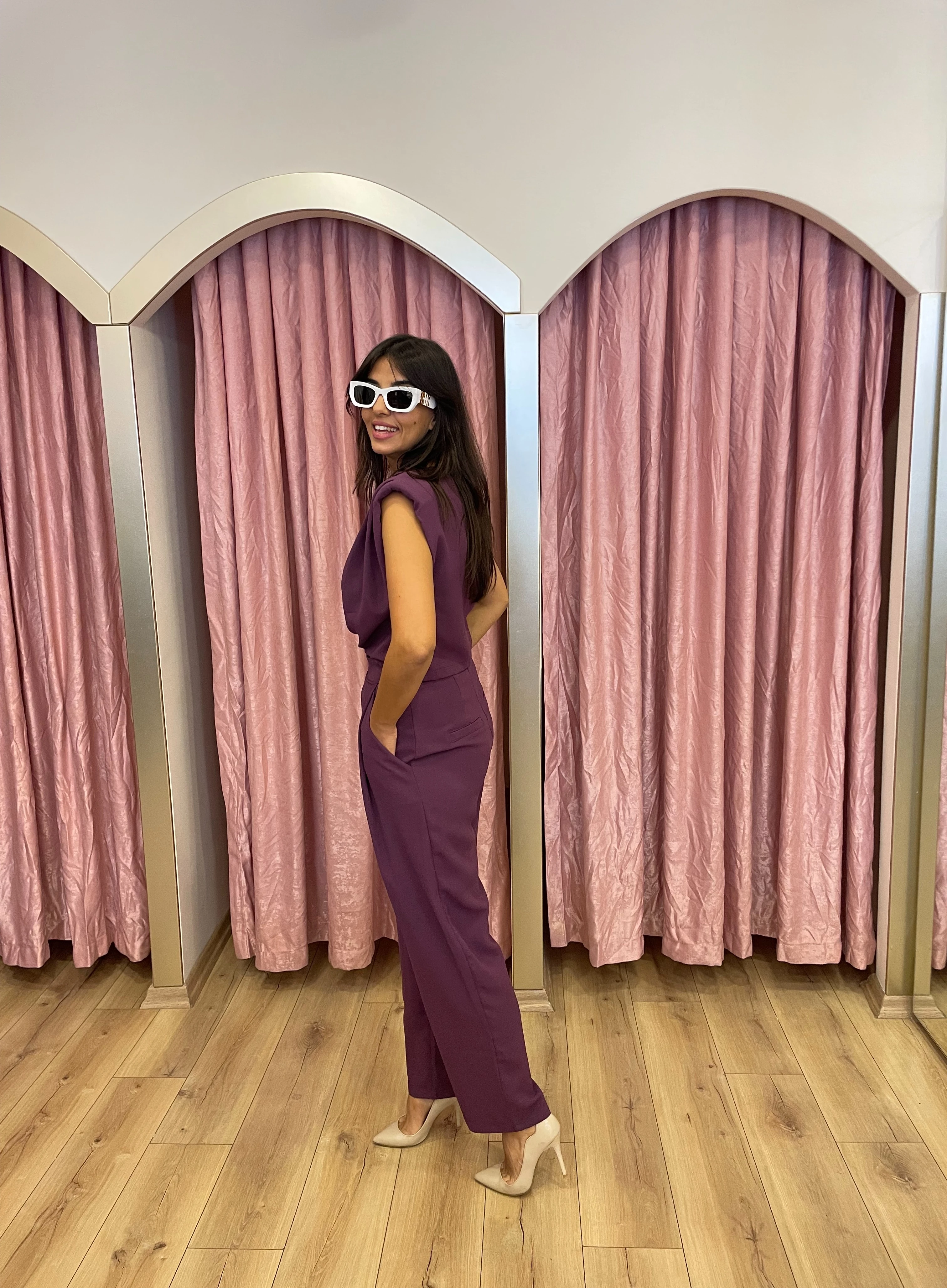 Sıfır Kol Vatkalı Bluz Pantolon