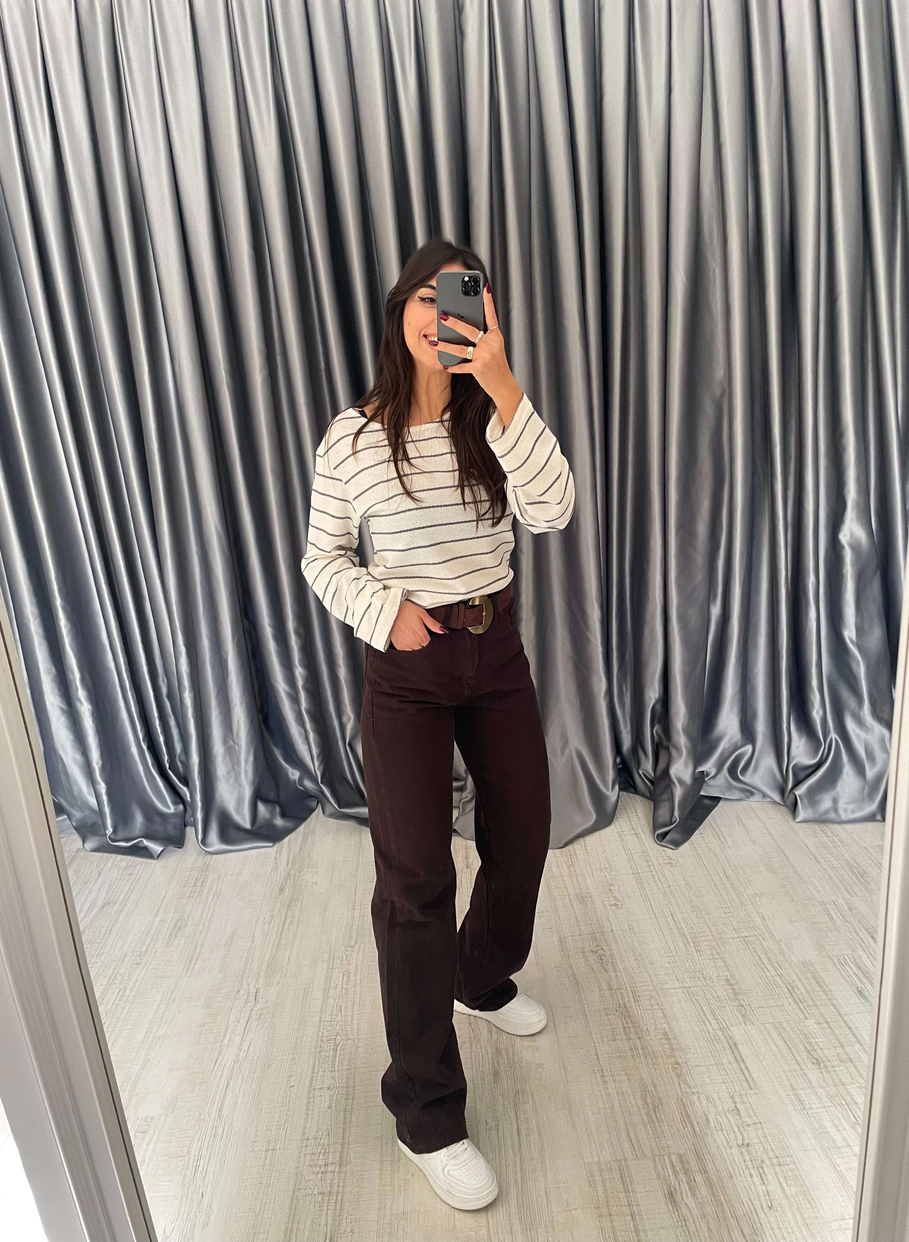 Straight Jean Pantolon  - Kahverengi