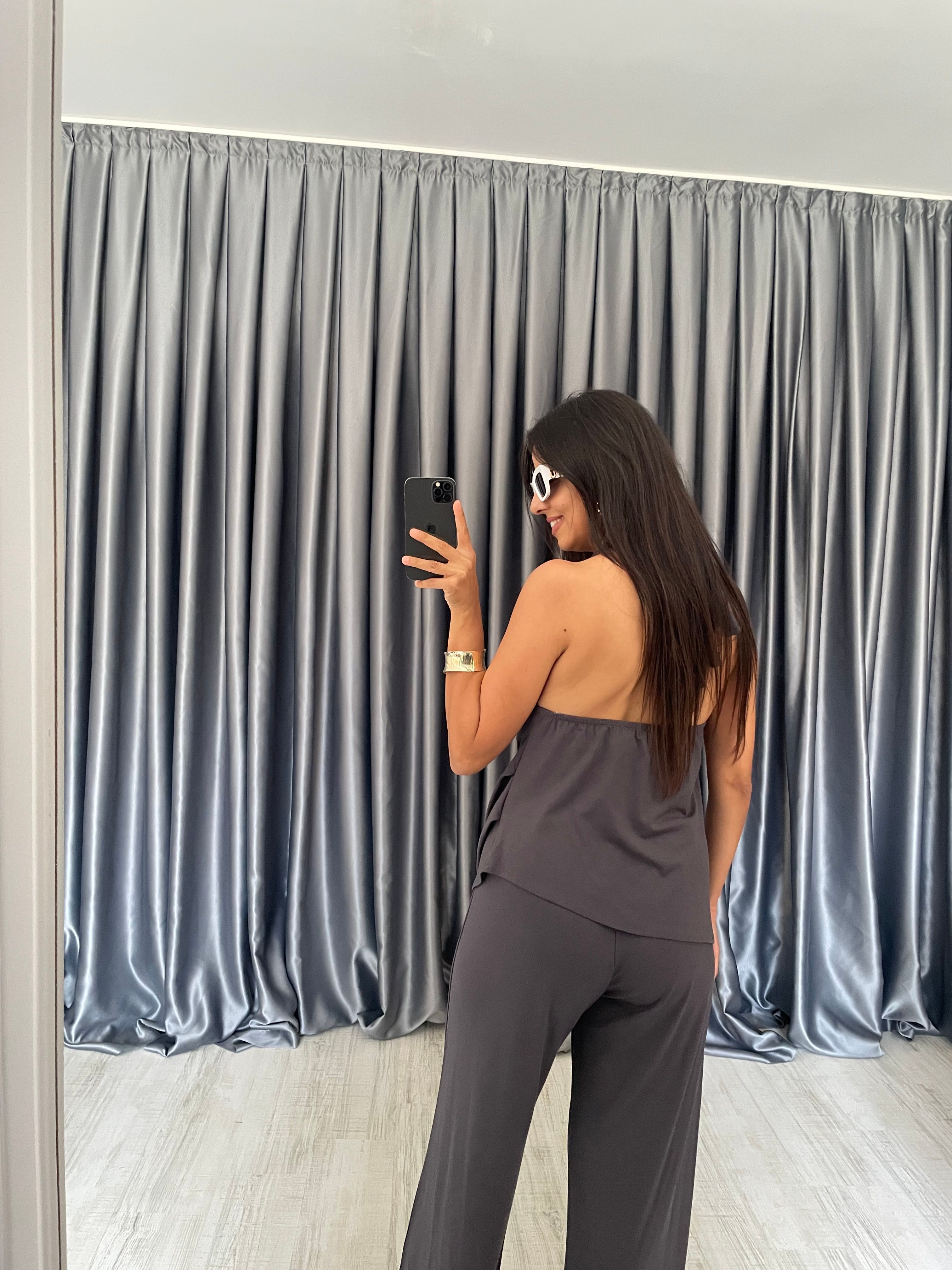 Dökümlü Bluz Pantolon Modal Takım