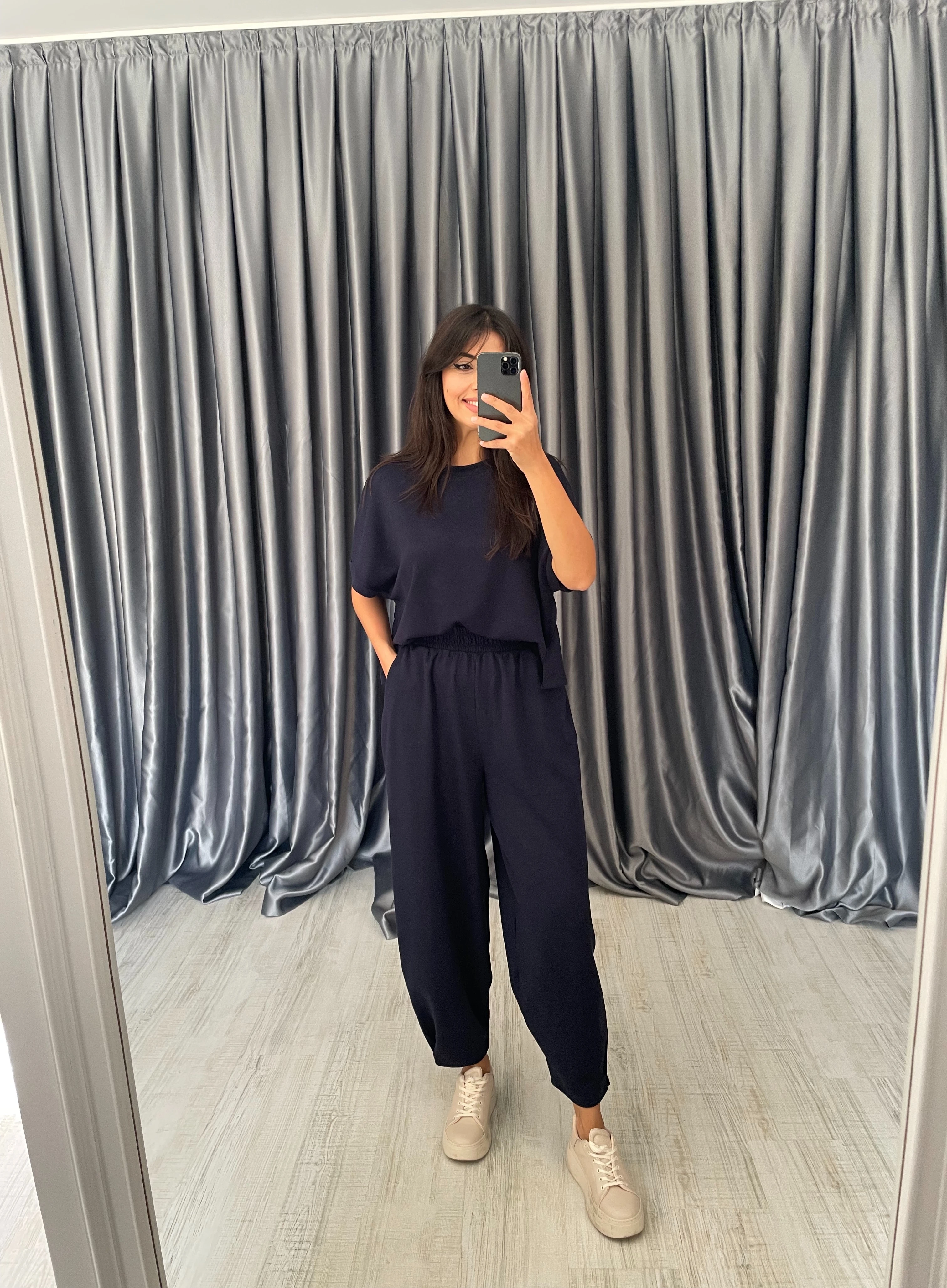 Paça Pens Detaylı Eşofman Takımı  - Lacivert