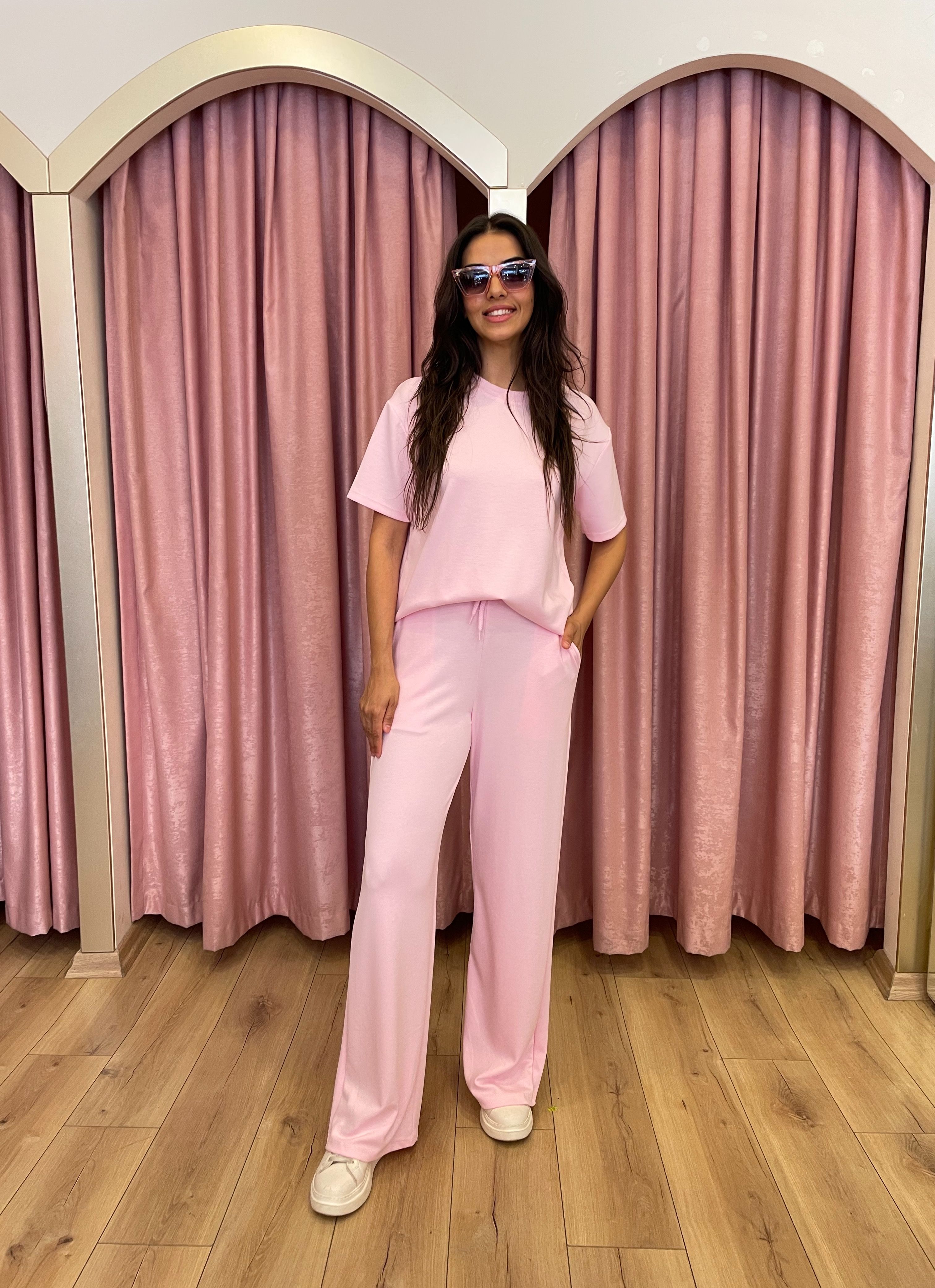 OYS Pantolon Tişört Takım  - Pembe
