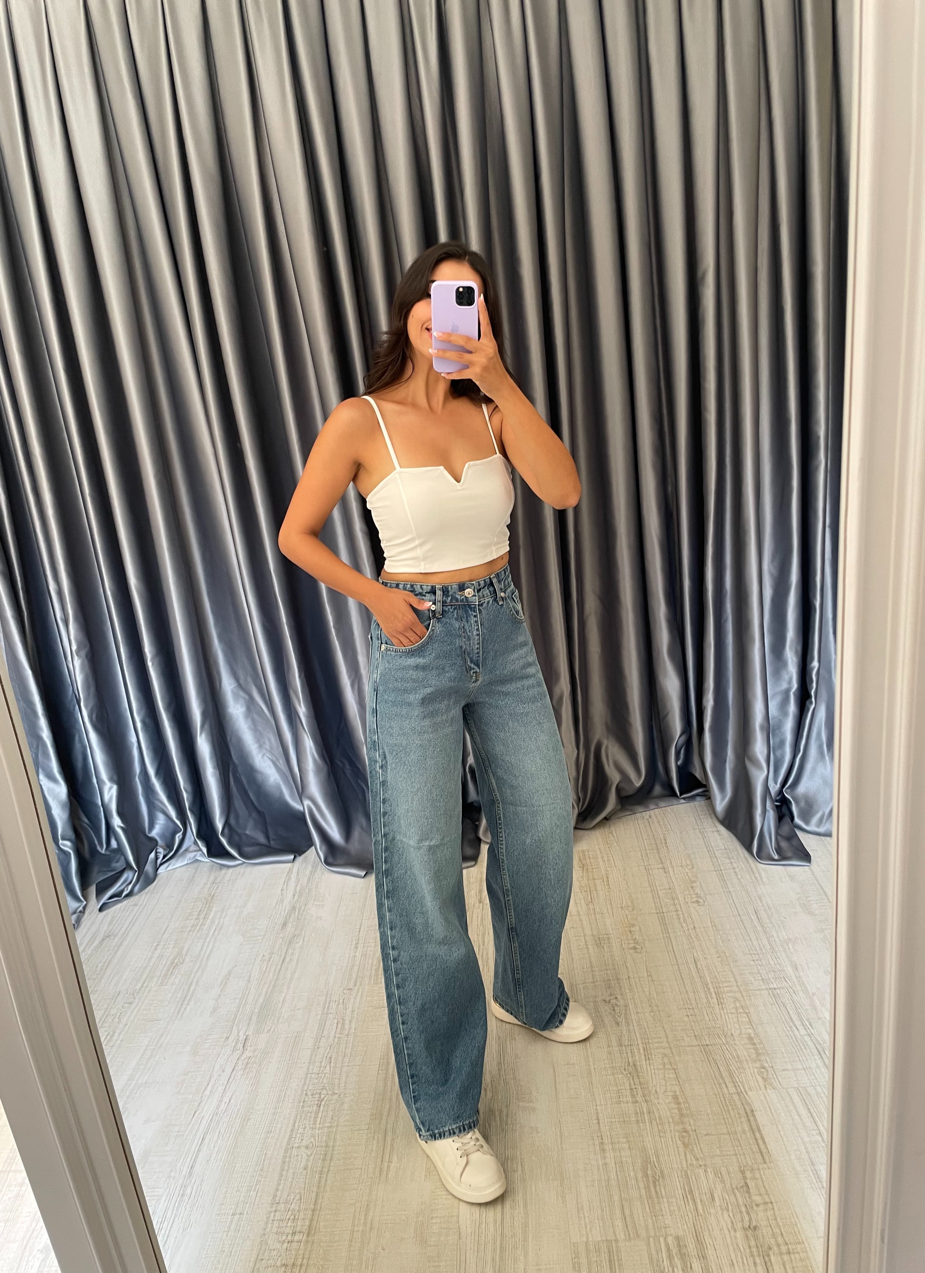 Baggy Jean Pantolon - Mavi