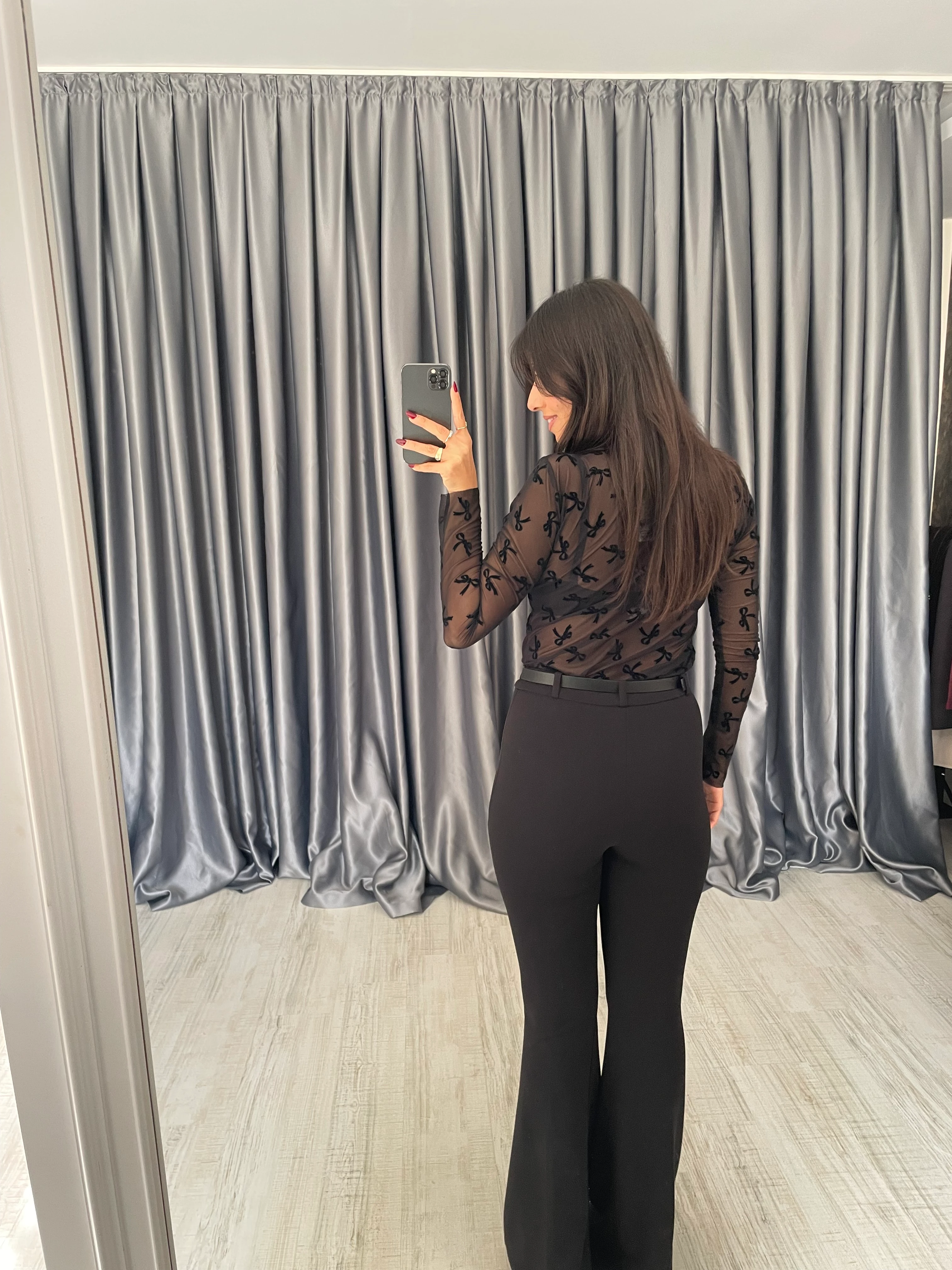 Kemerli Likralı İspanyol Paça Pantolon 