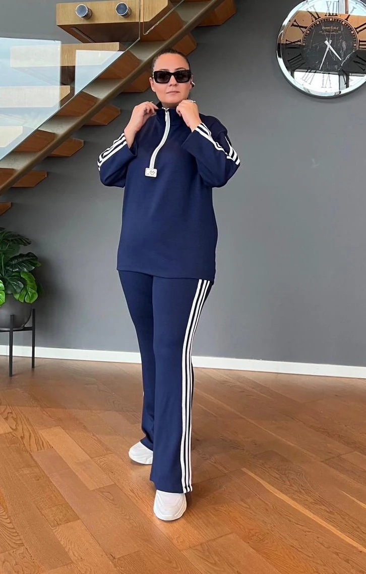 Büyük Beden İspanyol Paça Modal Takım