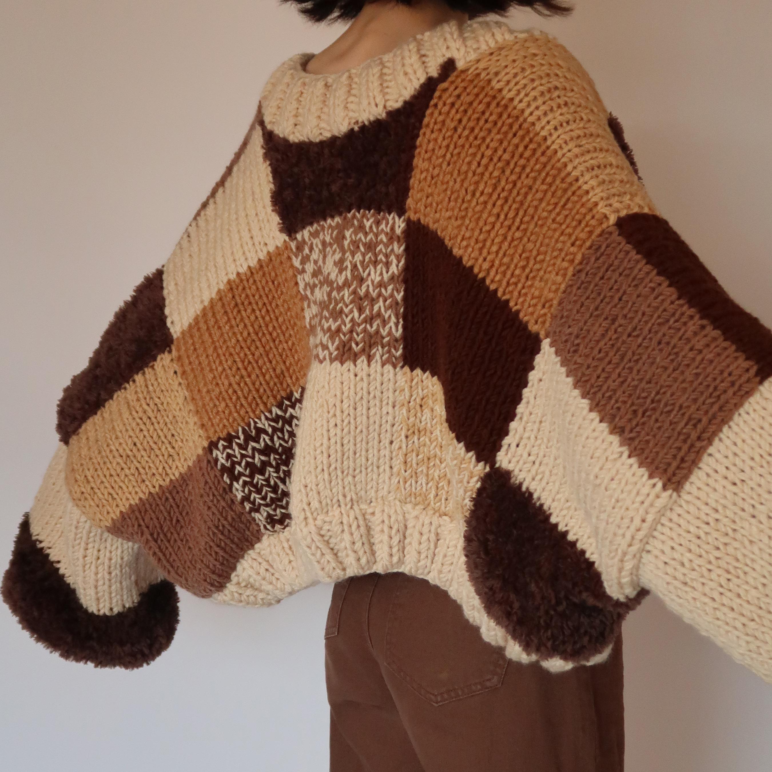 Dark Chocolate Patchwork Cardigan