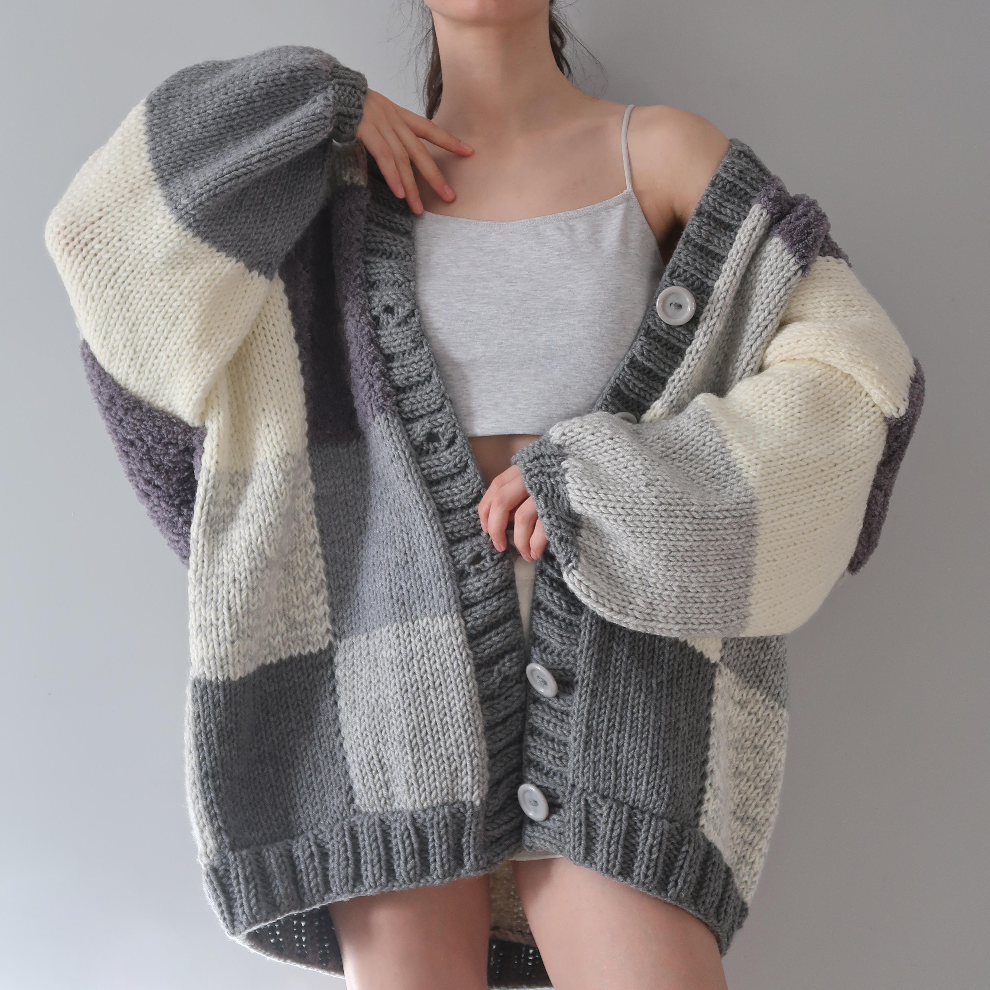 Thinner Hazy Clouds Patchwork Cardigan