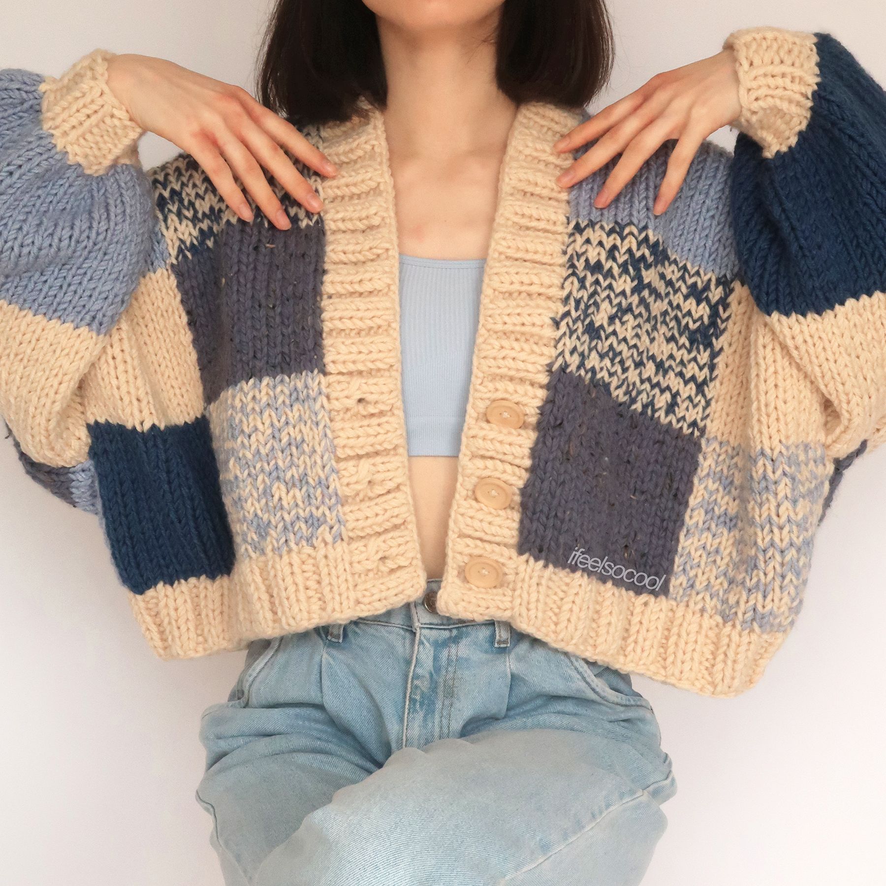 Blueberry Patchwork Cardigan