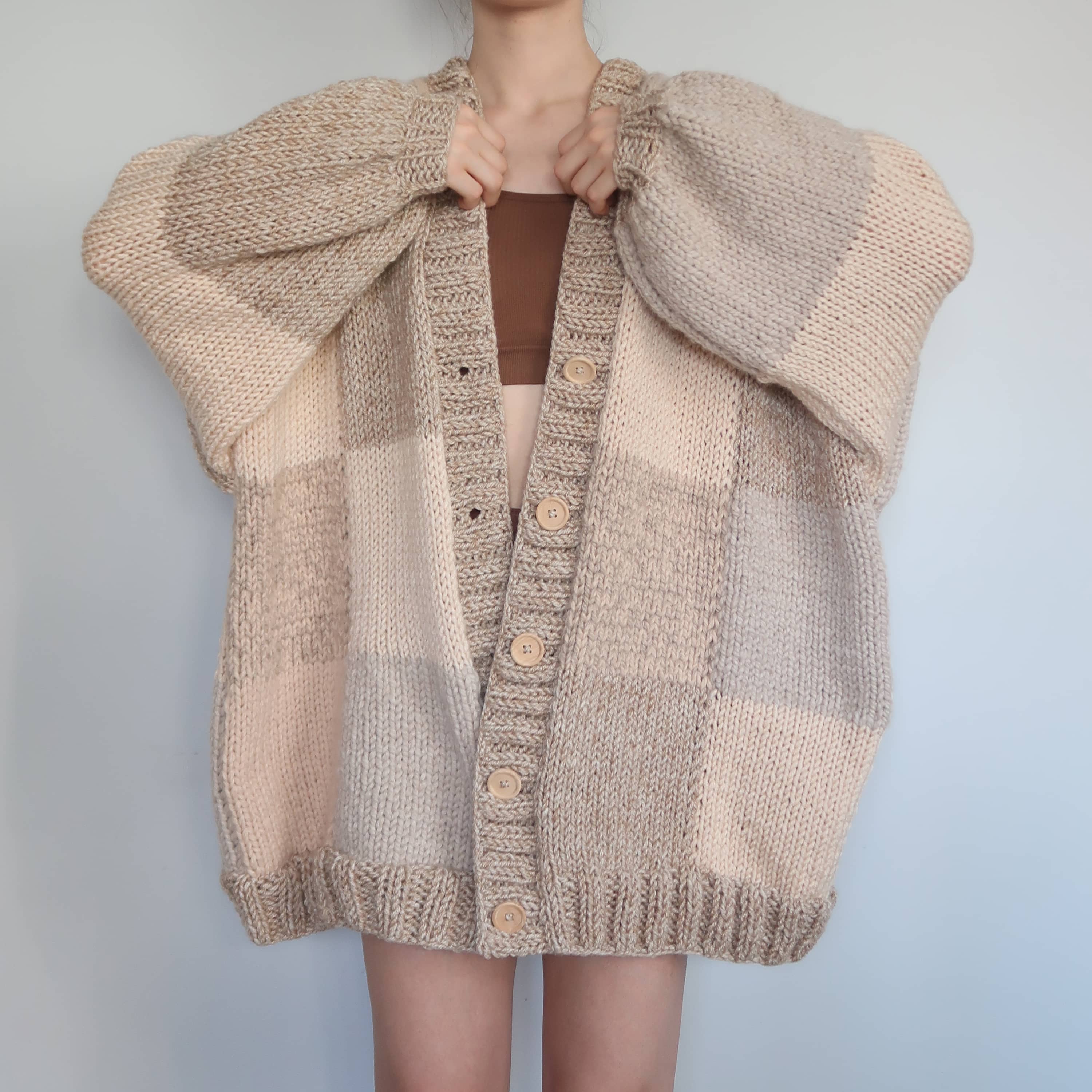 Thinner Wood Patchwork Cardigan