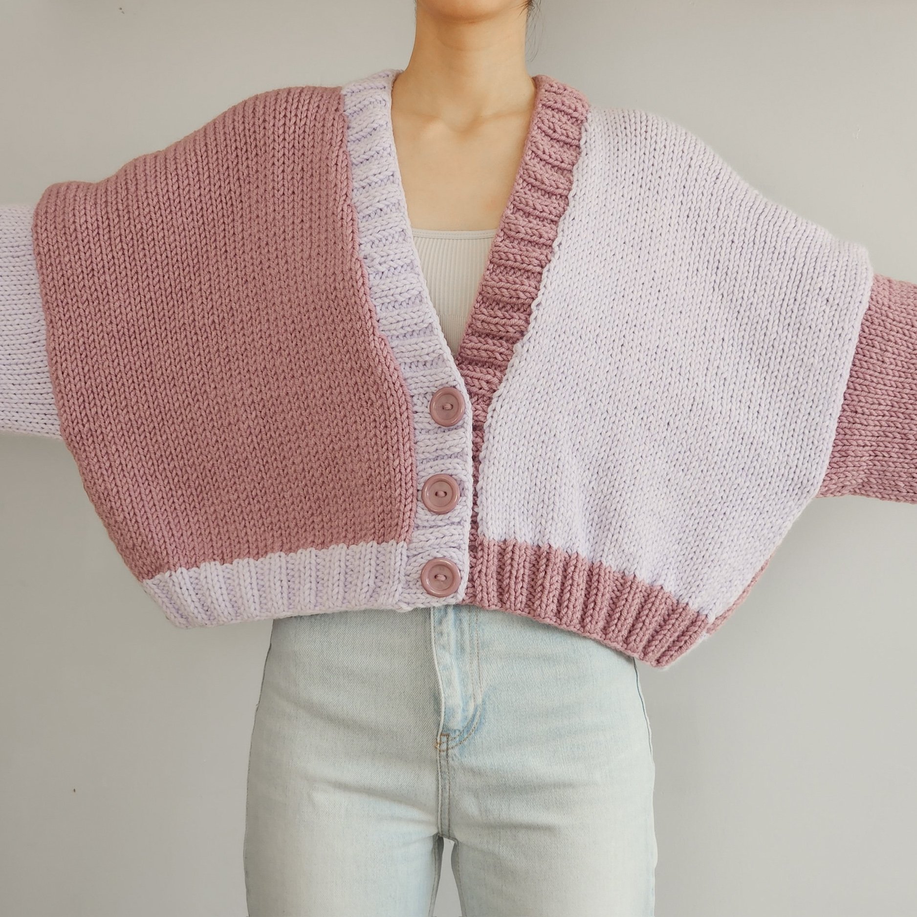 Twinshade Cardigan - Blueberry Mousse