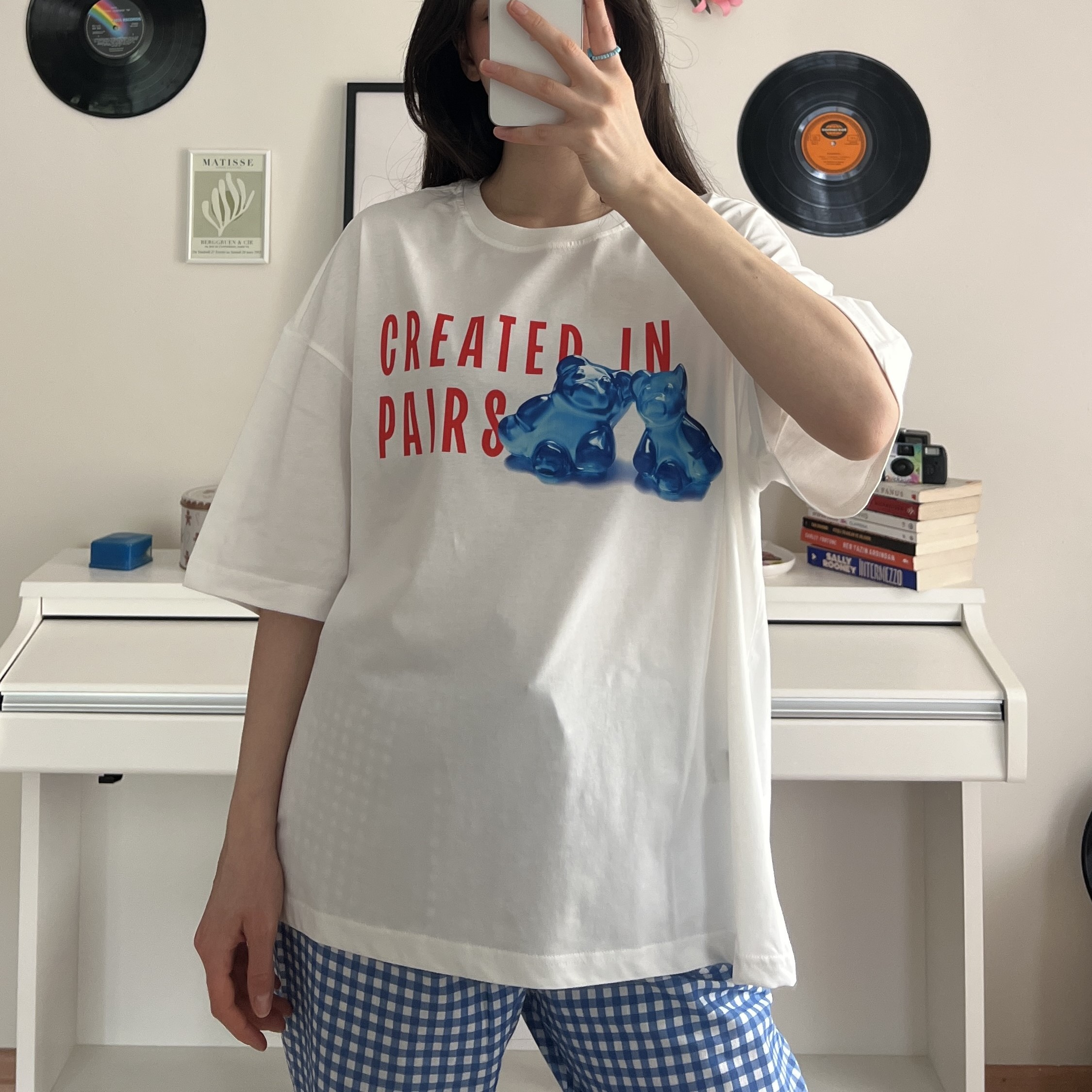 100% Cotton Crew Neck Boxy Fit Unisex Short Sleeve T-Shirt - Created in Pairs