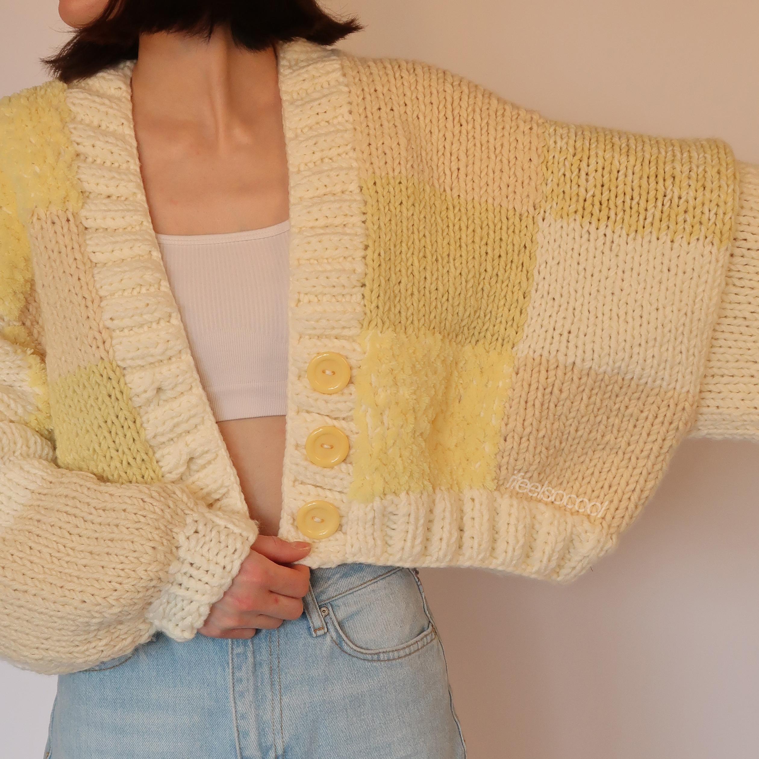 Lemon Drop Patchwork Hırka