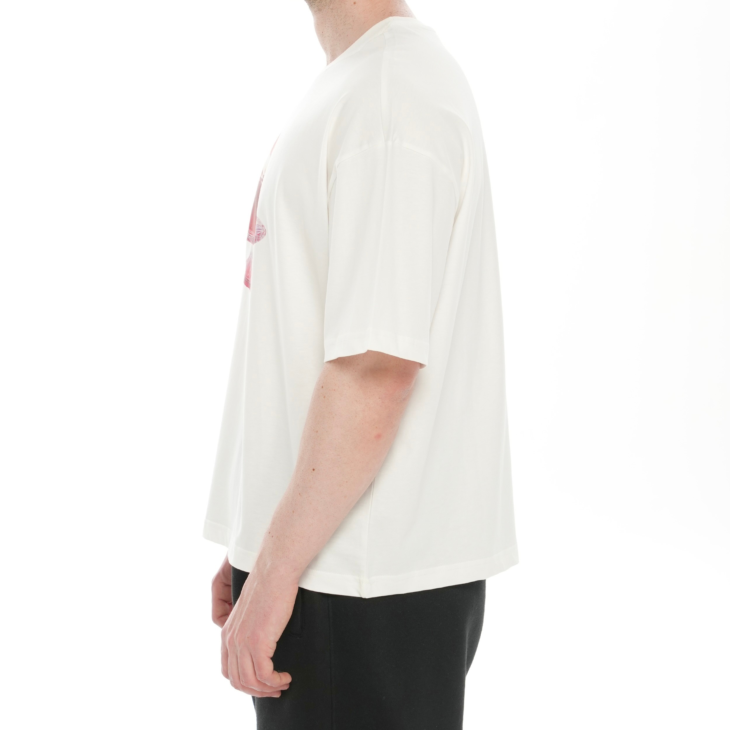100% Cotton Crew Neck Boxy Fit Short Sleeve T-Shirt - Jelly