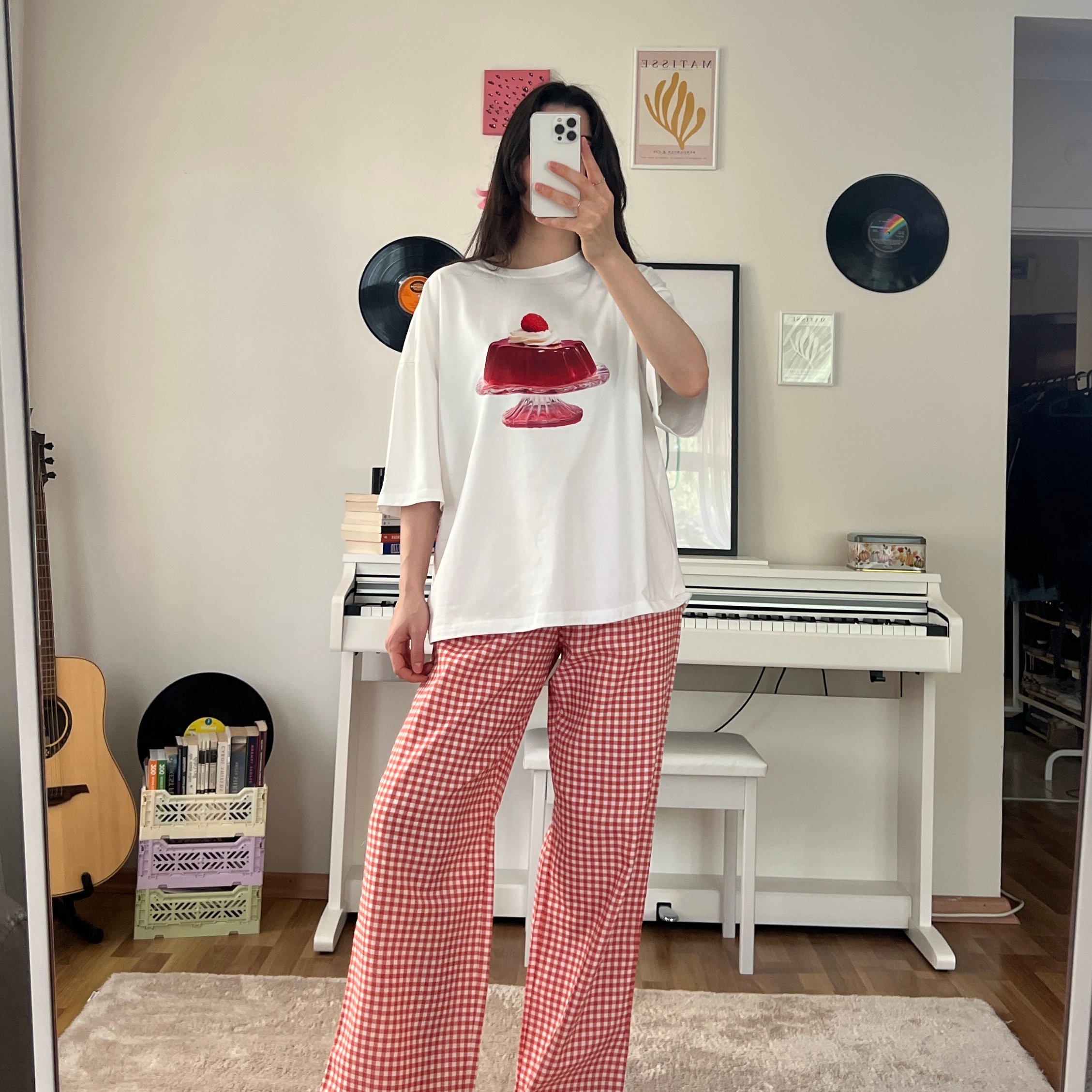 100% Cotton Crew Neck Boxy Fit Unisex Short Sleeve T-Shirt - Jelly