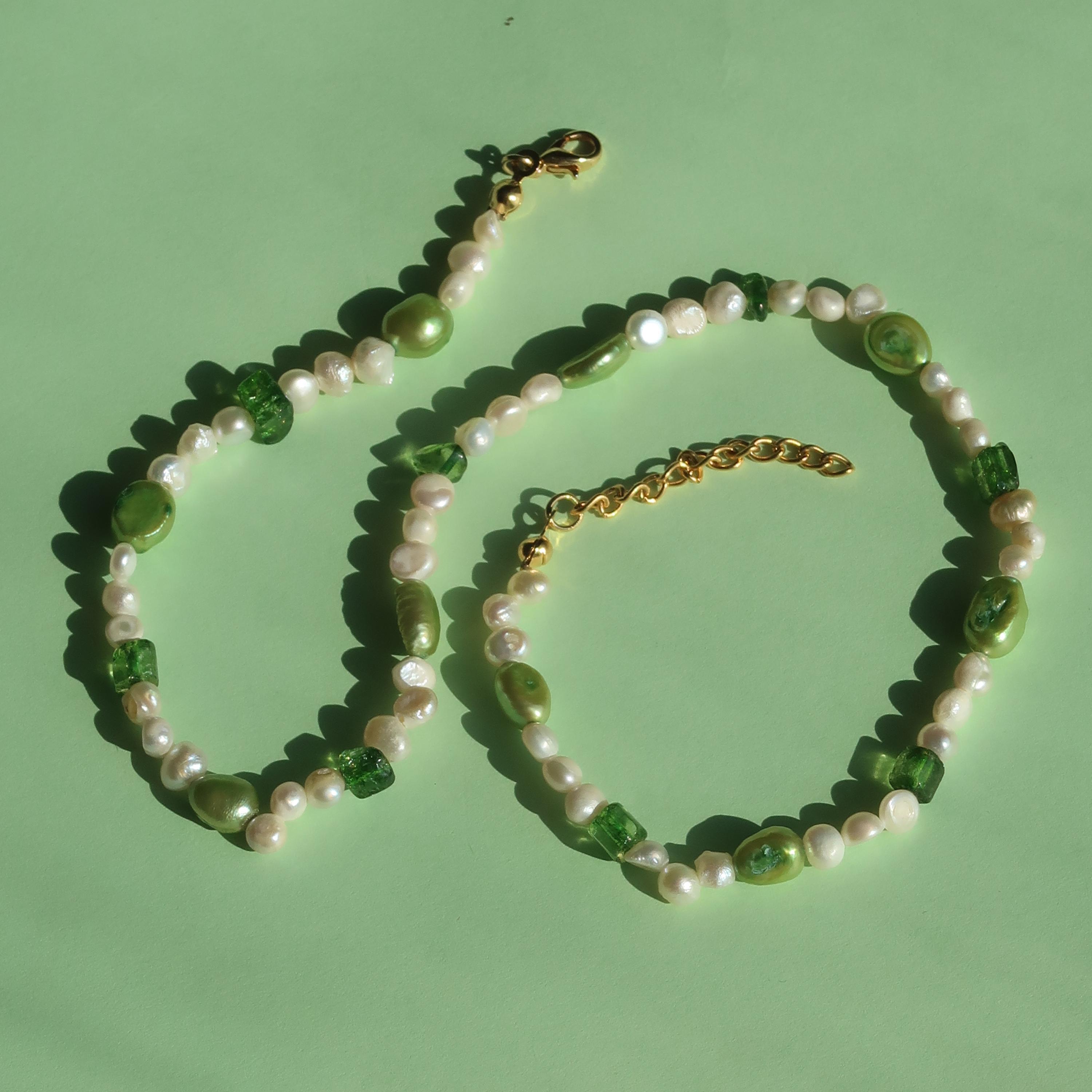 Green Pearls Necklace