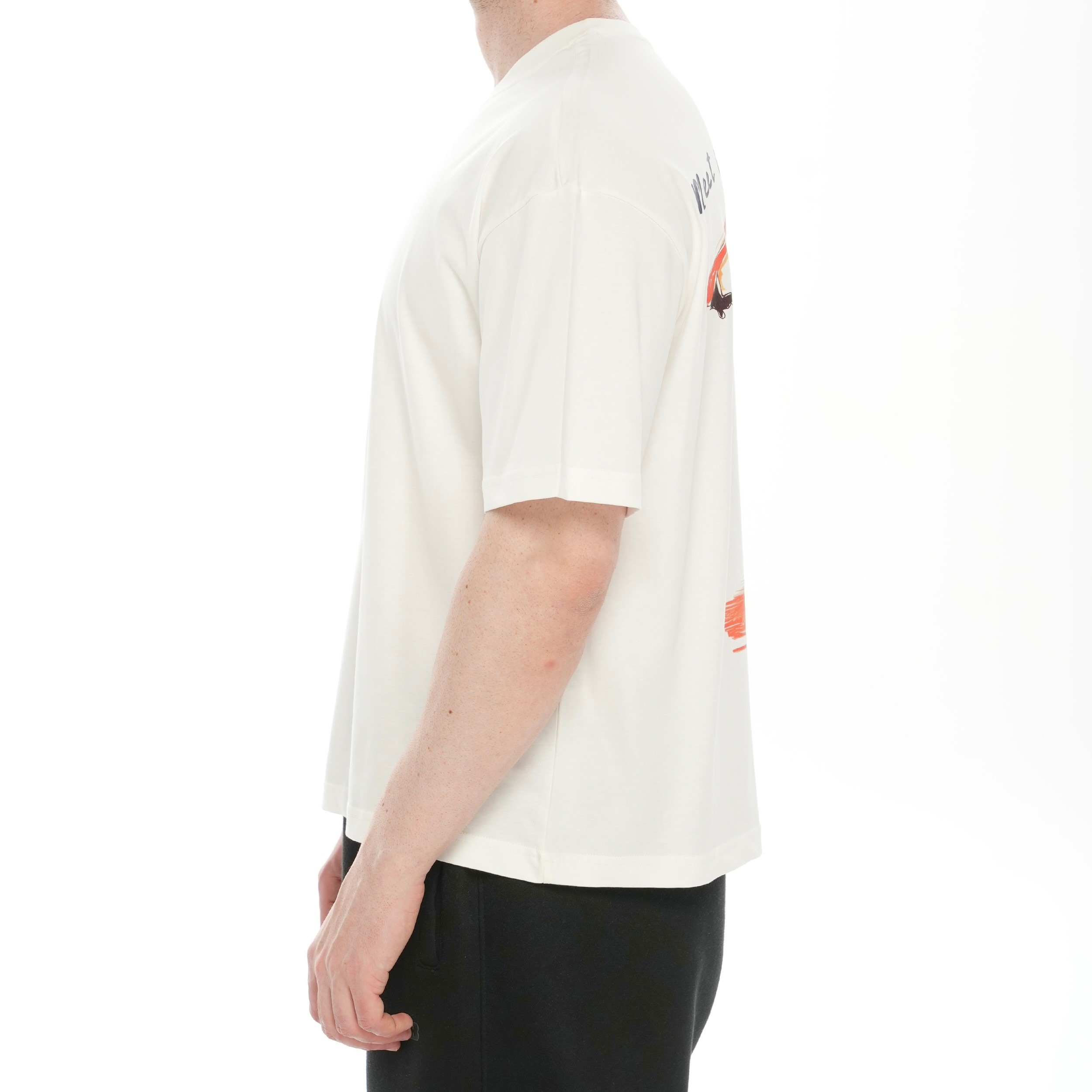100% Cotton Crew Neck Boxy Fit Short Sleeve T-Shirt - Meet Me by the Sea