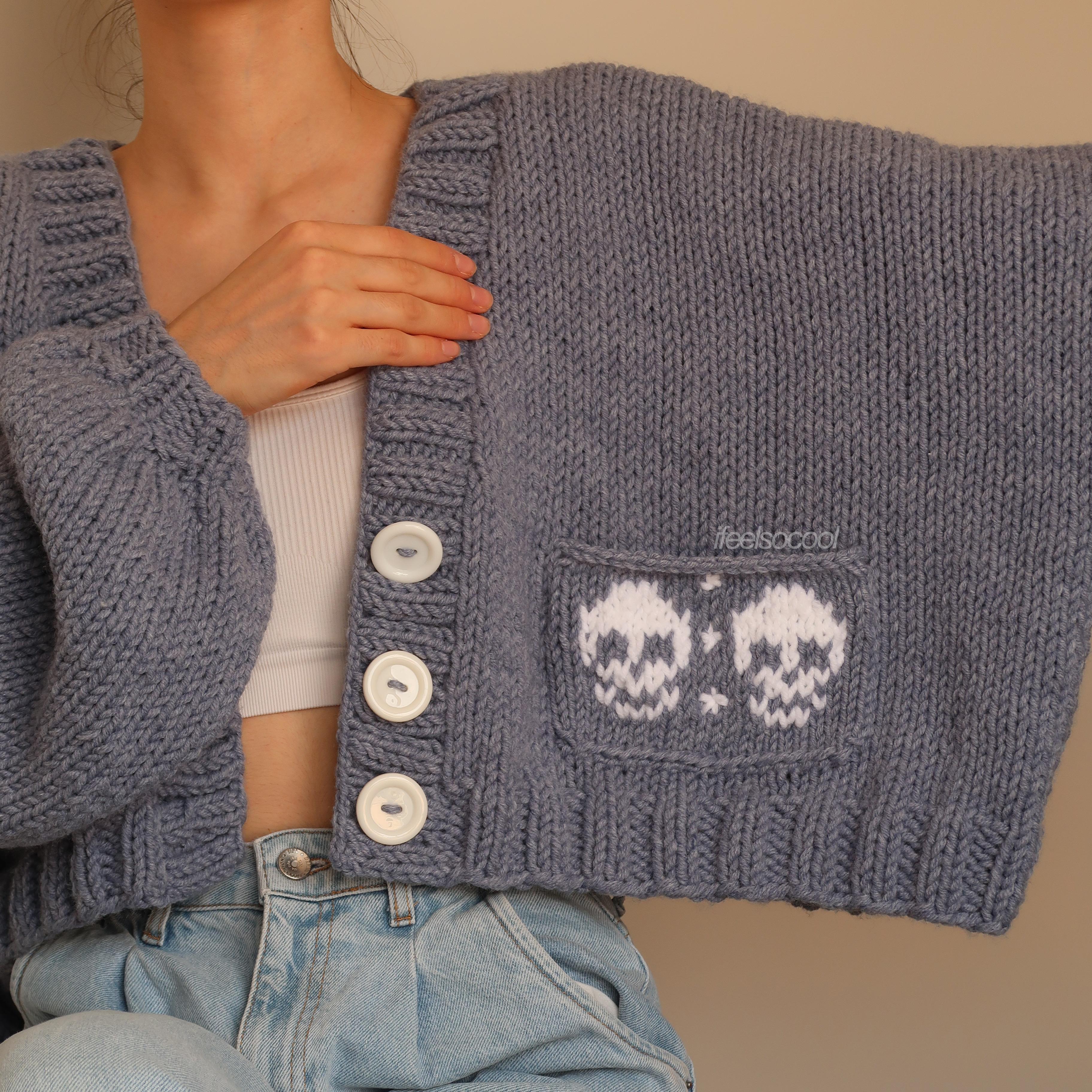 Skull Pocket Cardigan