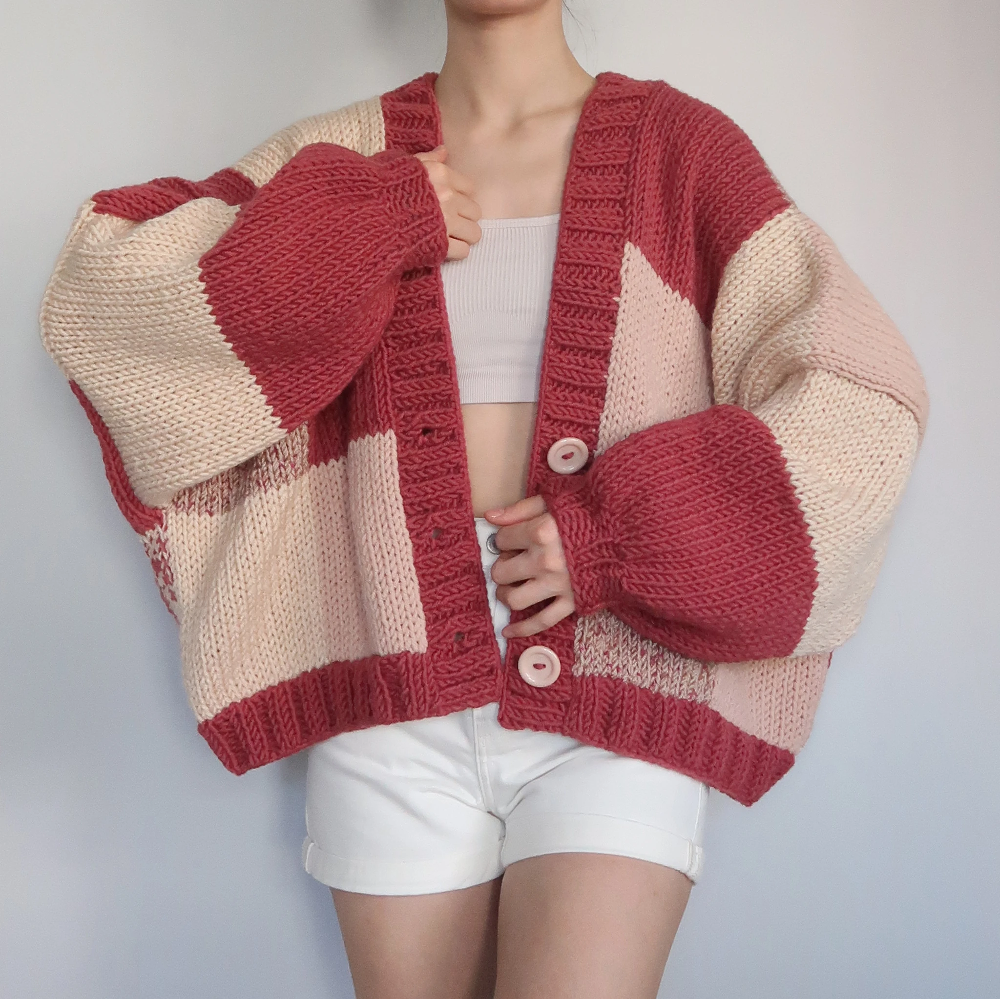 Thinner Rhubarb Custard Pie Patchwork Cardigan