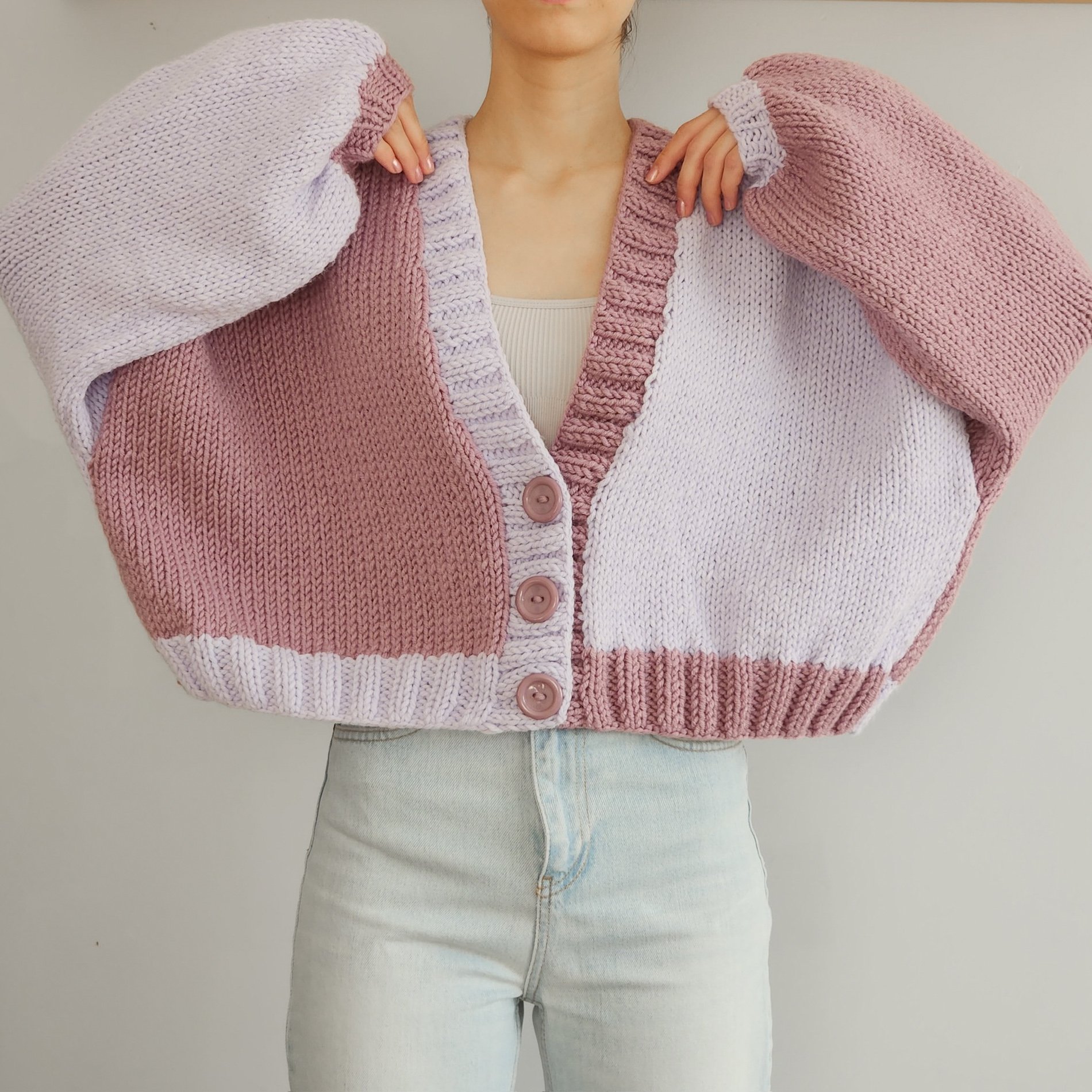 Twinshade Cardigan - Blueberry Mousse