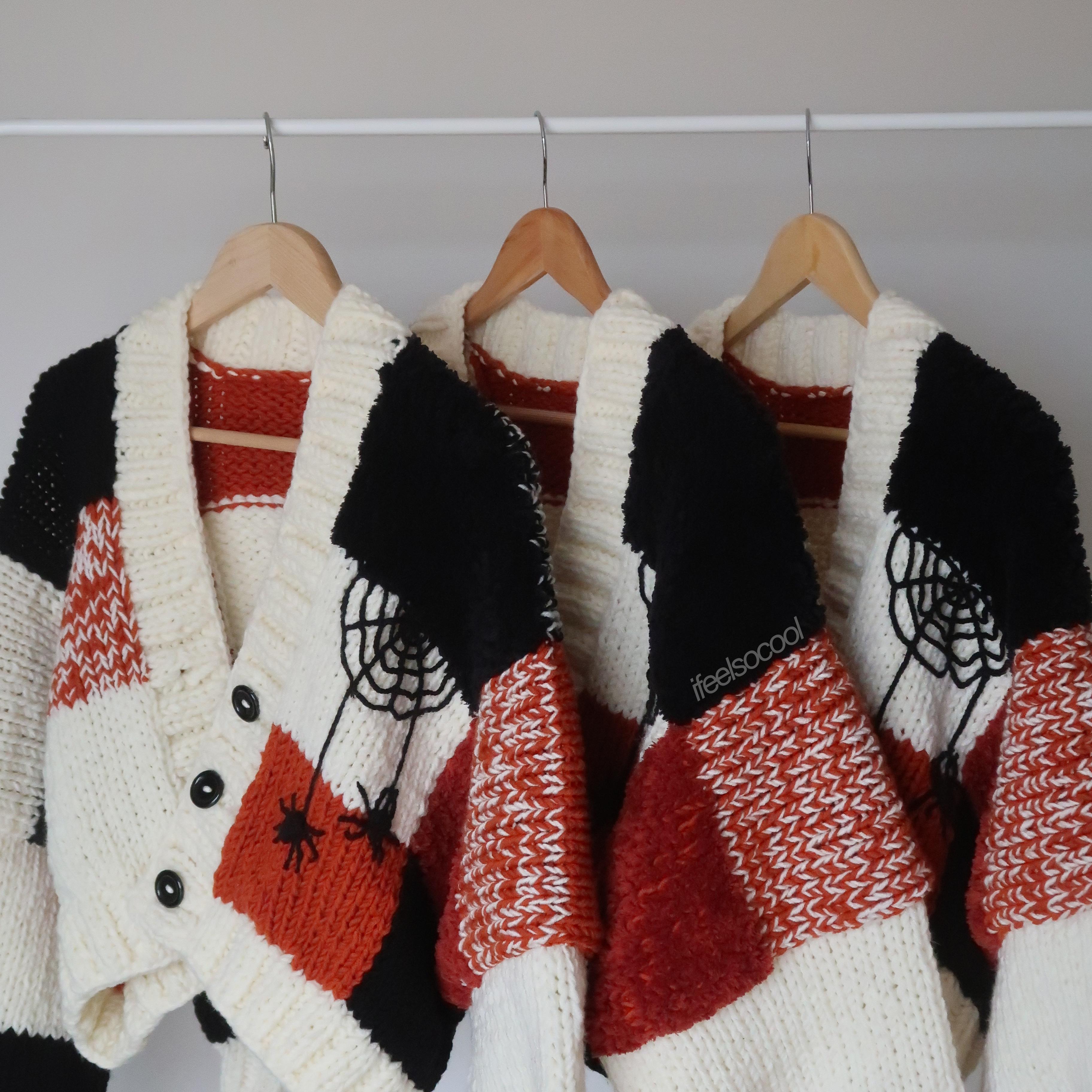 Spider Detailed Patchwork Cardigan (Halloween Special Edition)