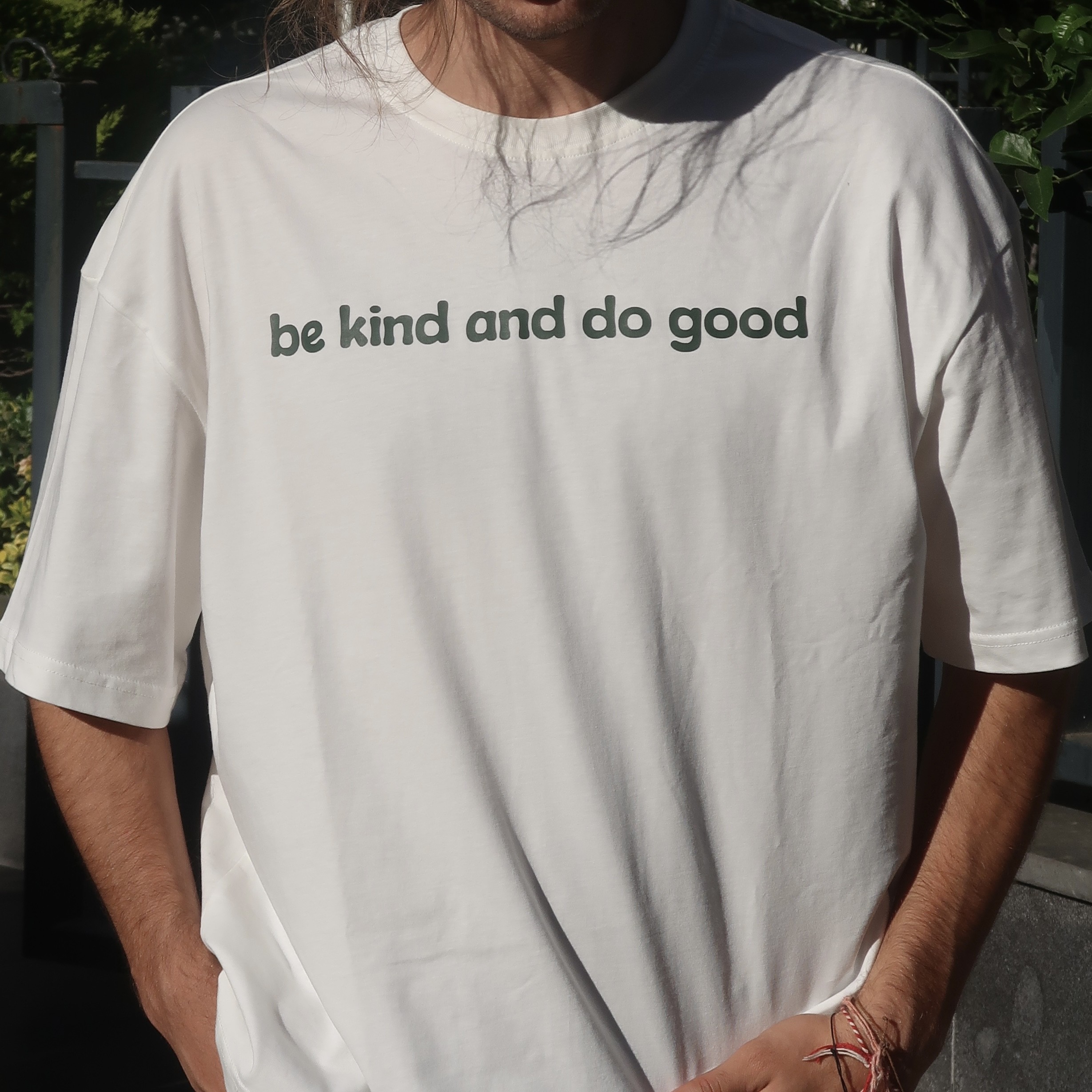 100% Cotton Crew Neck Boxy Fit Short Sleeve T-Shirt - Be Kind and Do Good