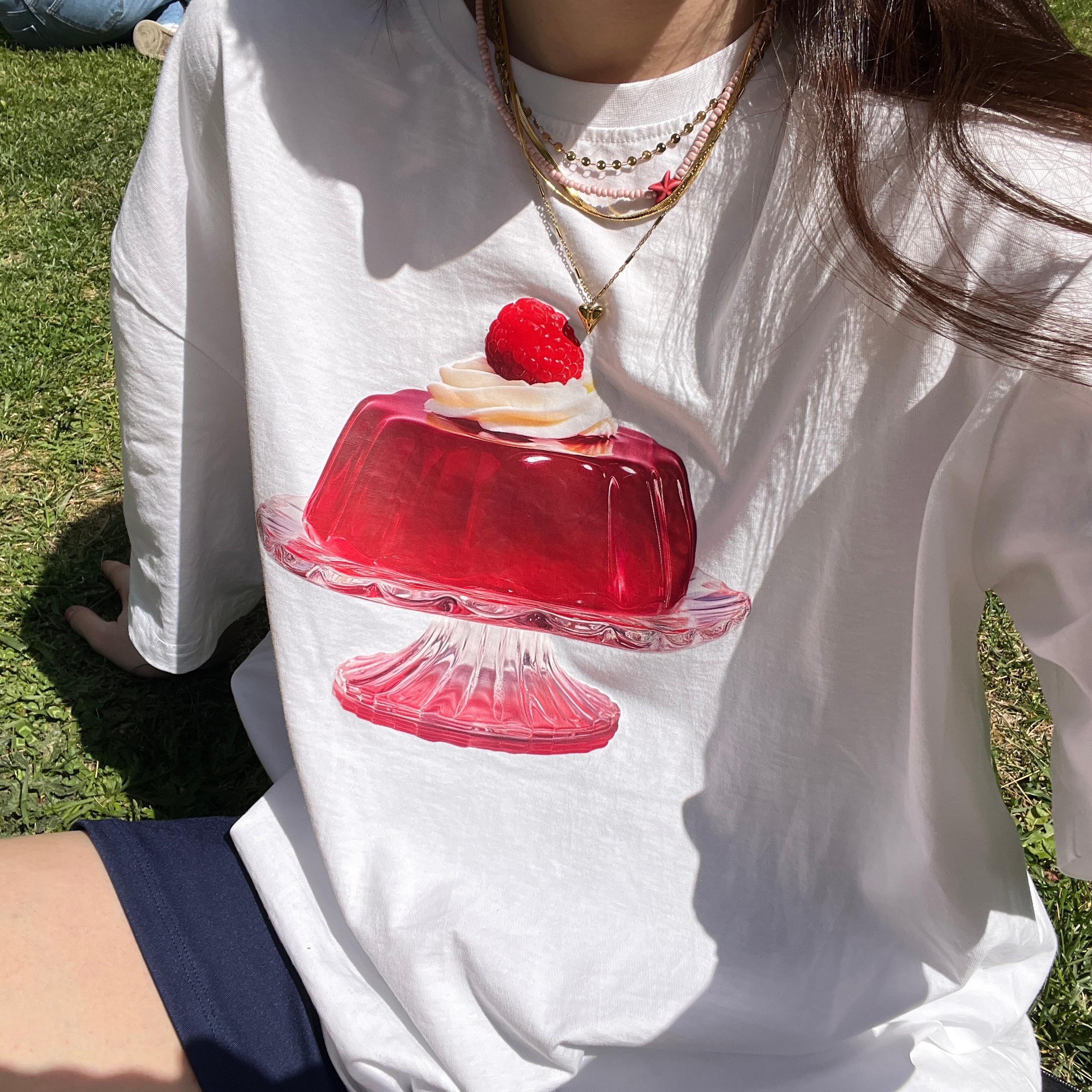 100% Cotton Crew Neck Boxy Fit Unisex Short Sleeve T-Shirt - Jelly