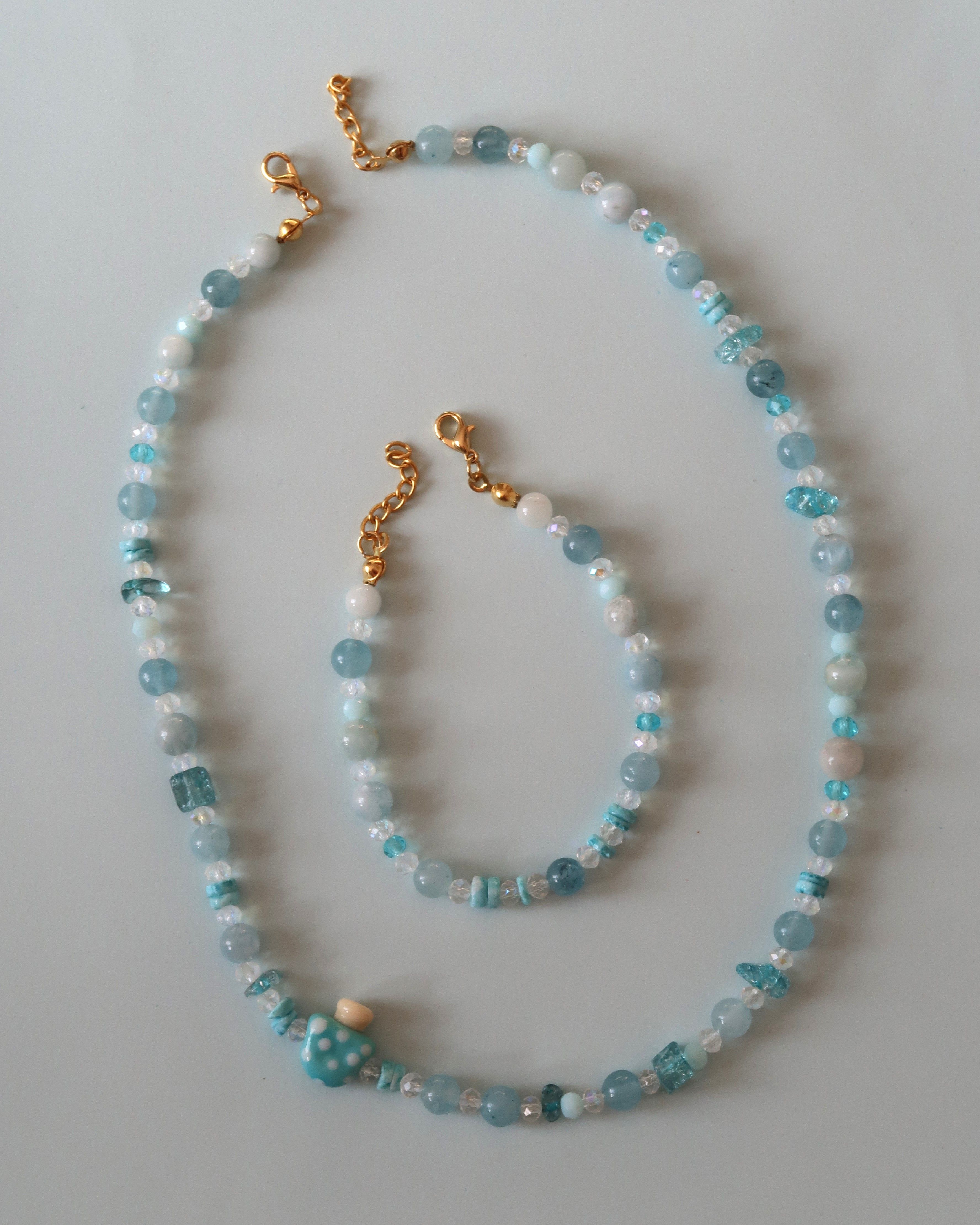 Blue Mushroom Bracelet