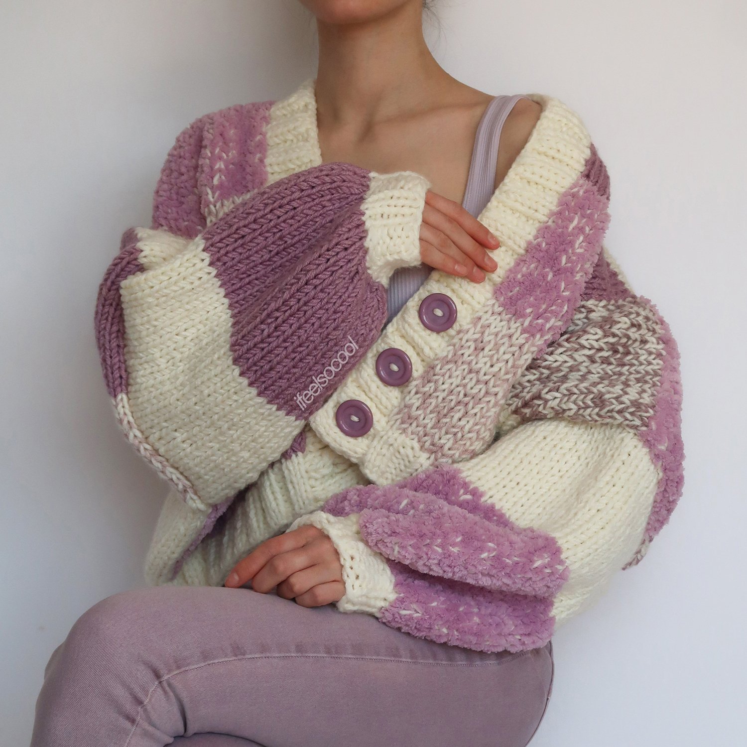 Lilac Dreams Patchwork Cardigan