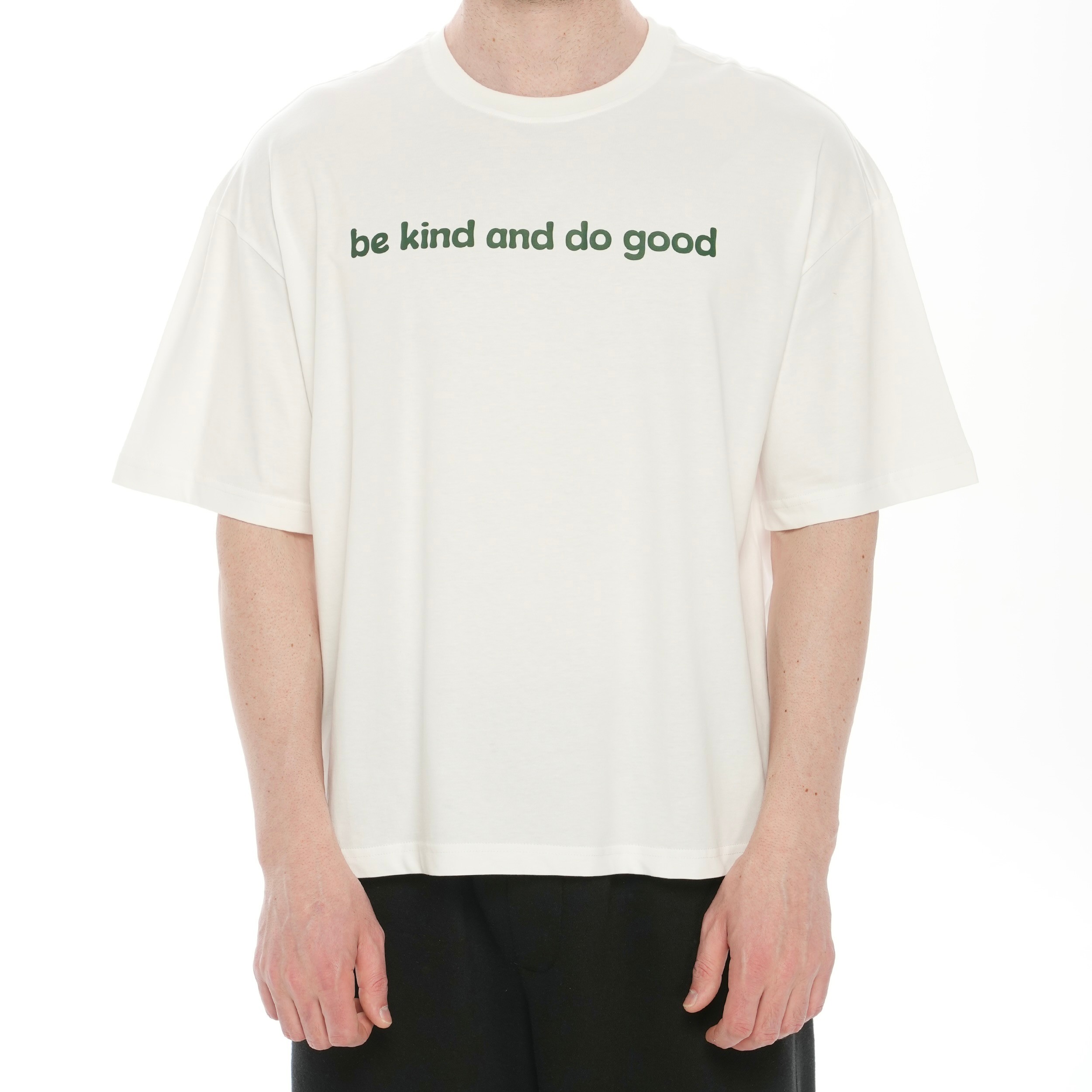 100% Cotton Crew Neck Boxy Fit Short Sleeve T-Shirt - Be Kind and Do Good