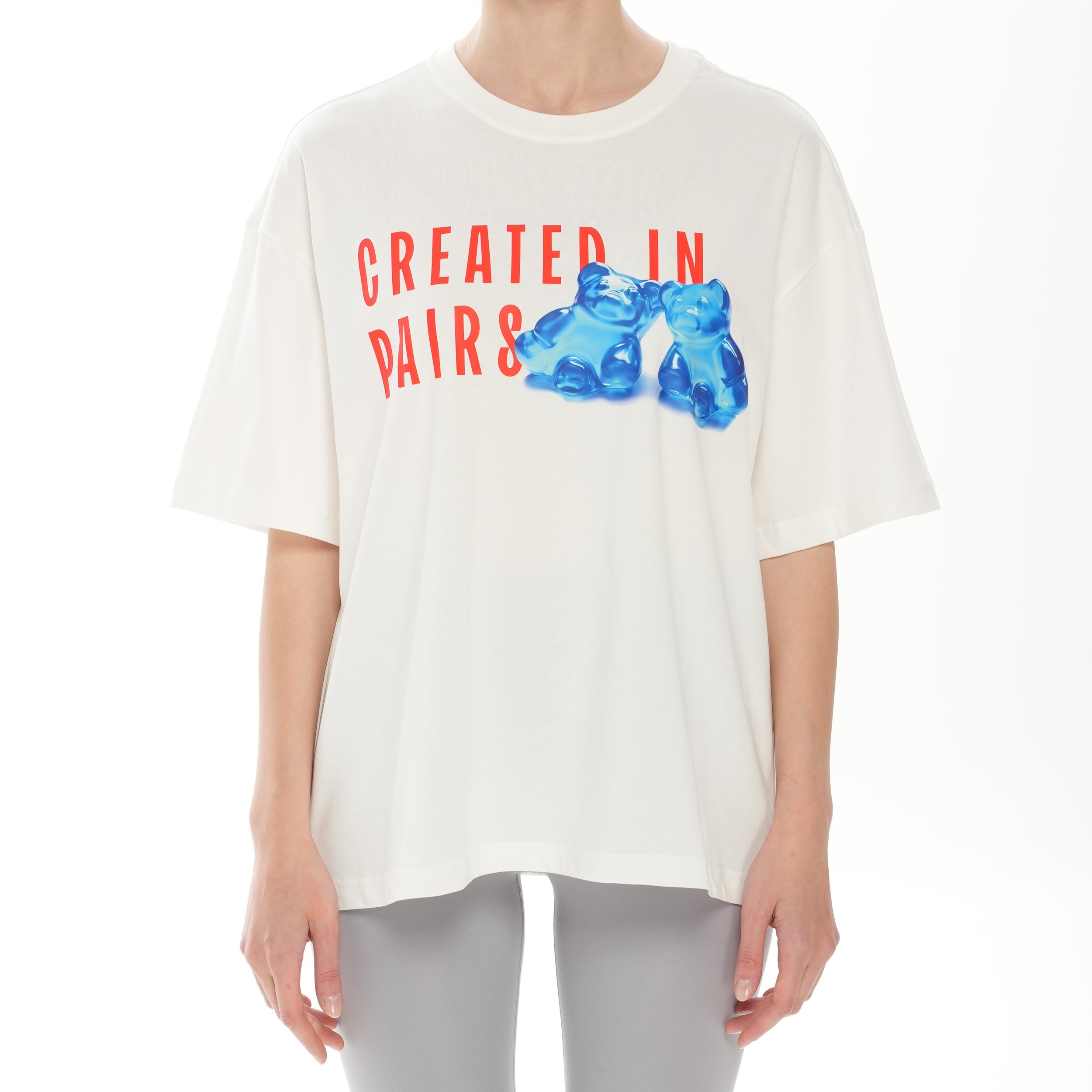 100% Cotton Crew Neck Boxy Fit Unisex Short Sleeve T-Shirt - Created in Pairs