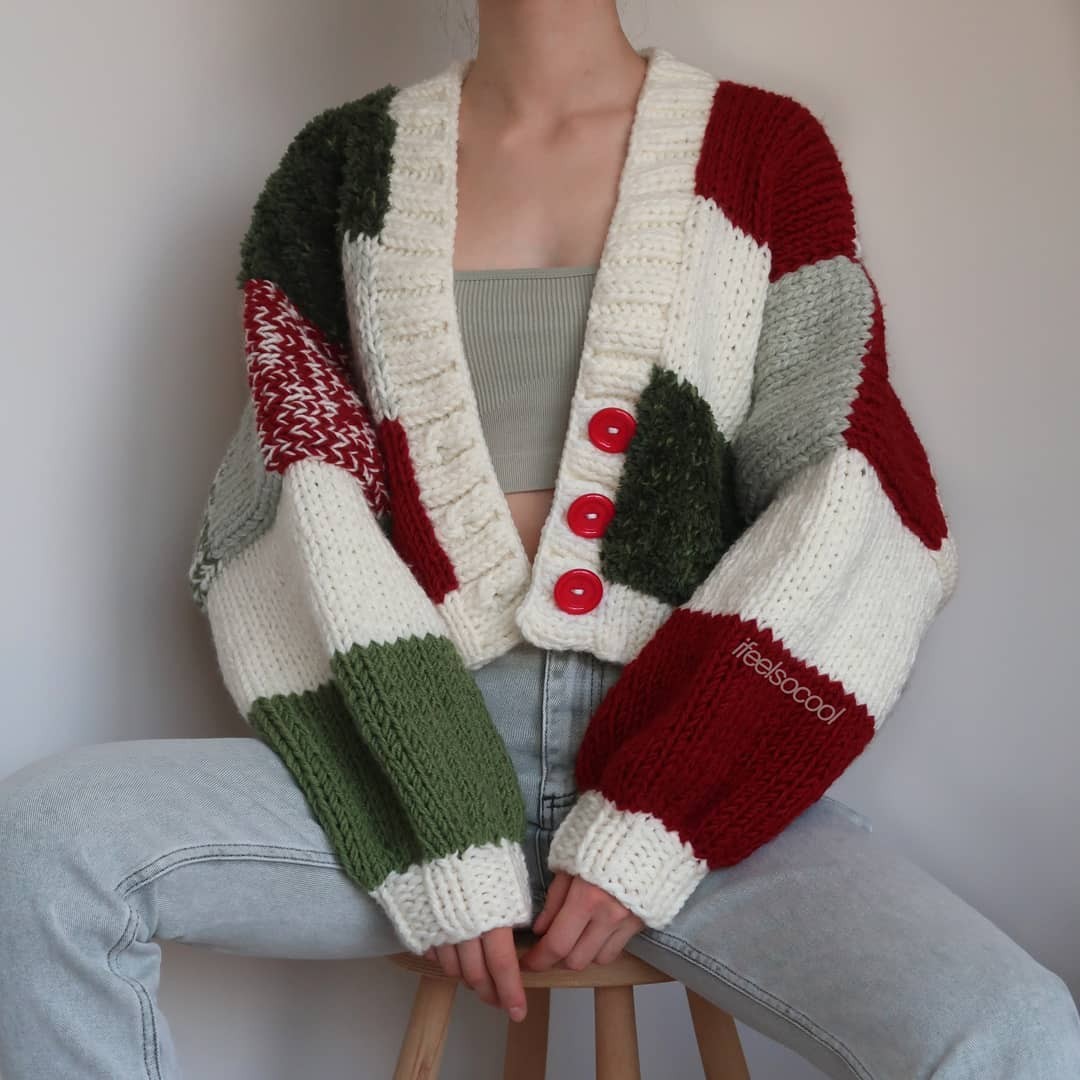 Christmas Patchwork Cardigan