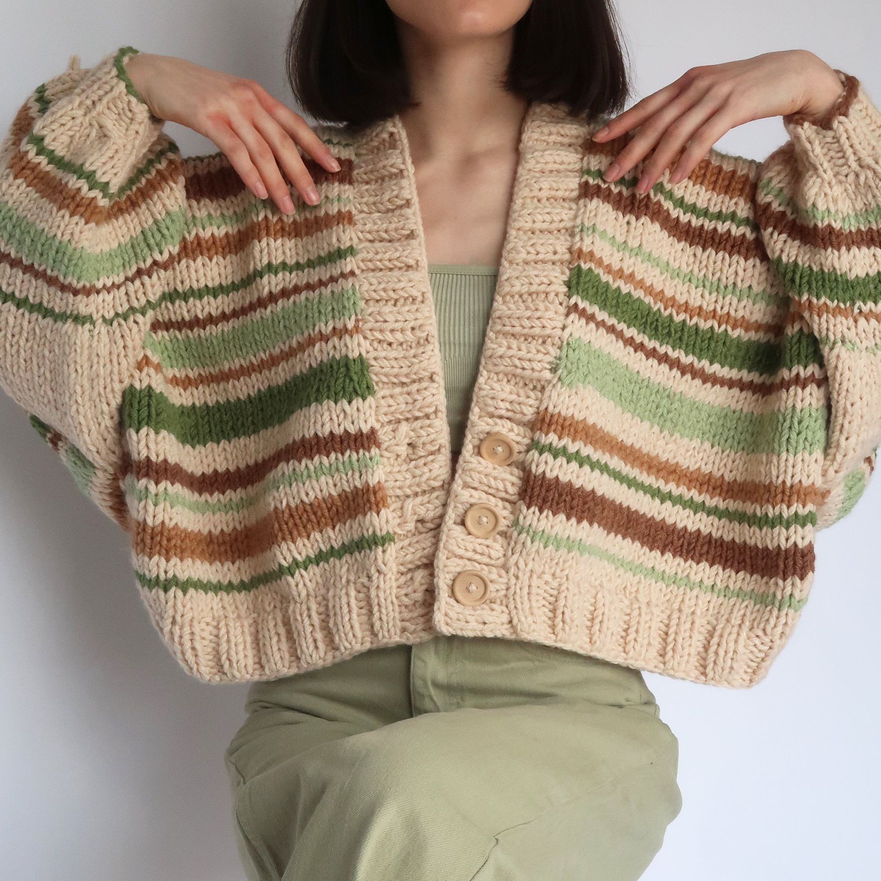 Rainforest Striped Cardigan