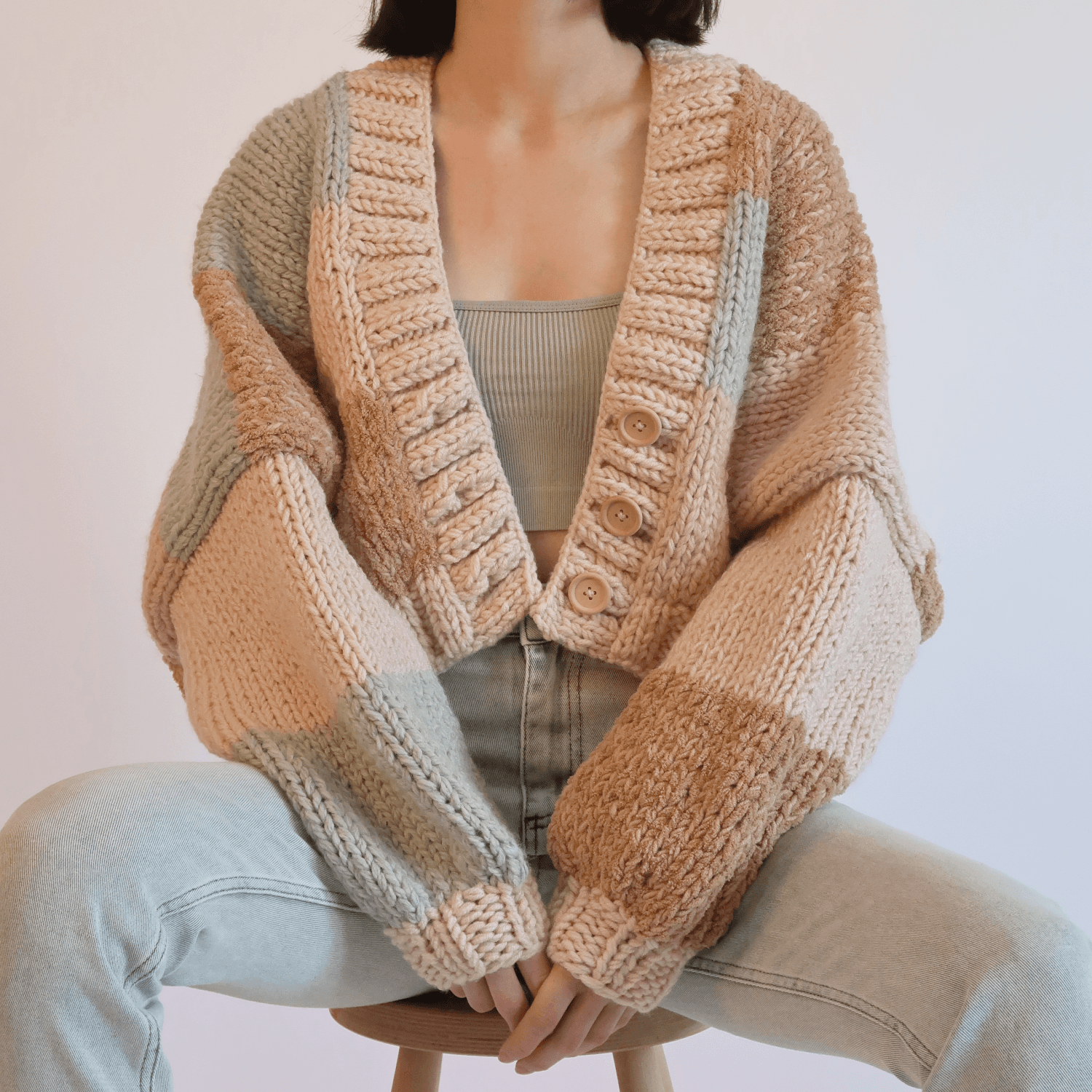 Caramel Apple Patchwork Cardigan