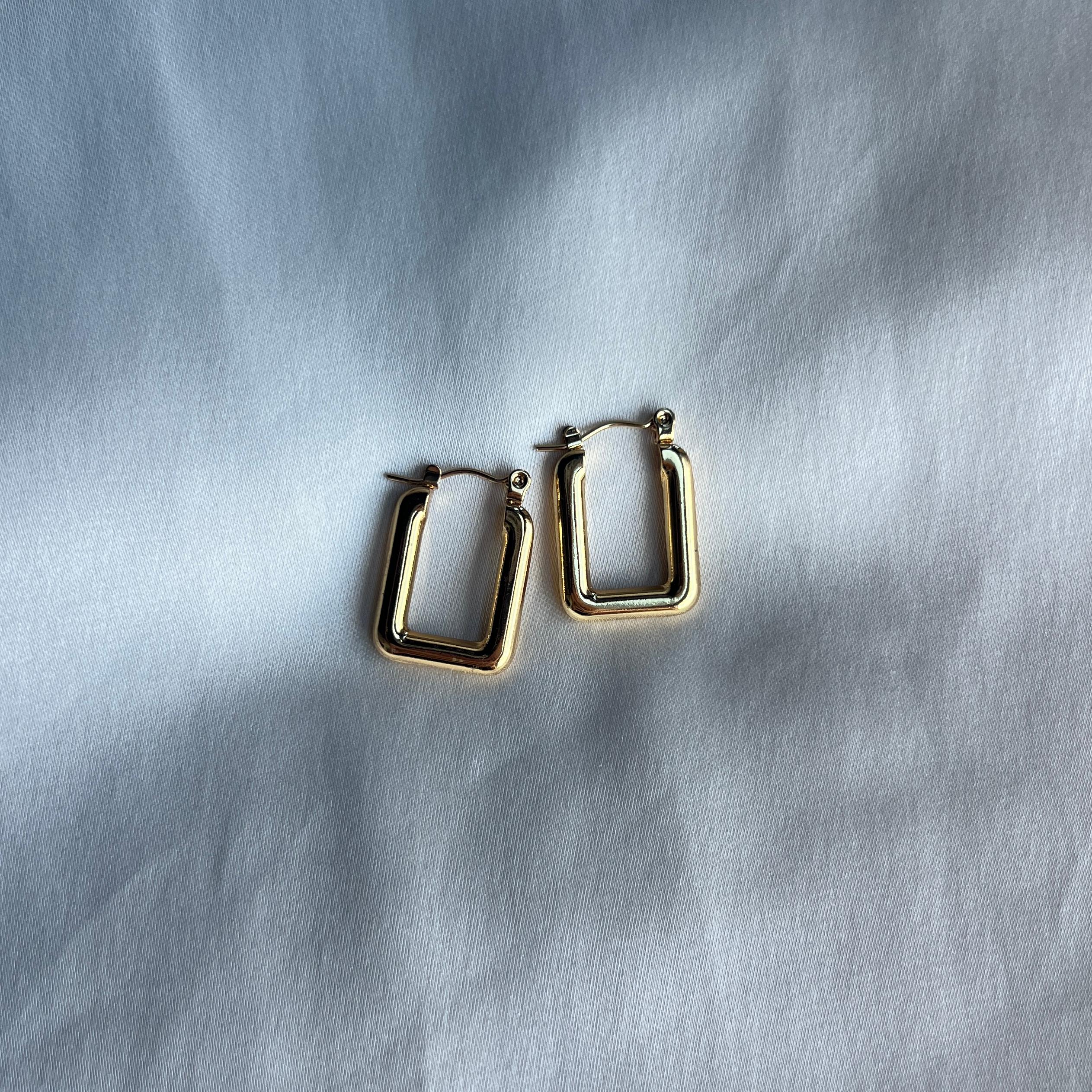 Rectangle Stainless Steel Earrings