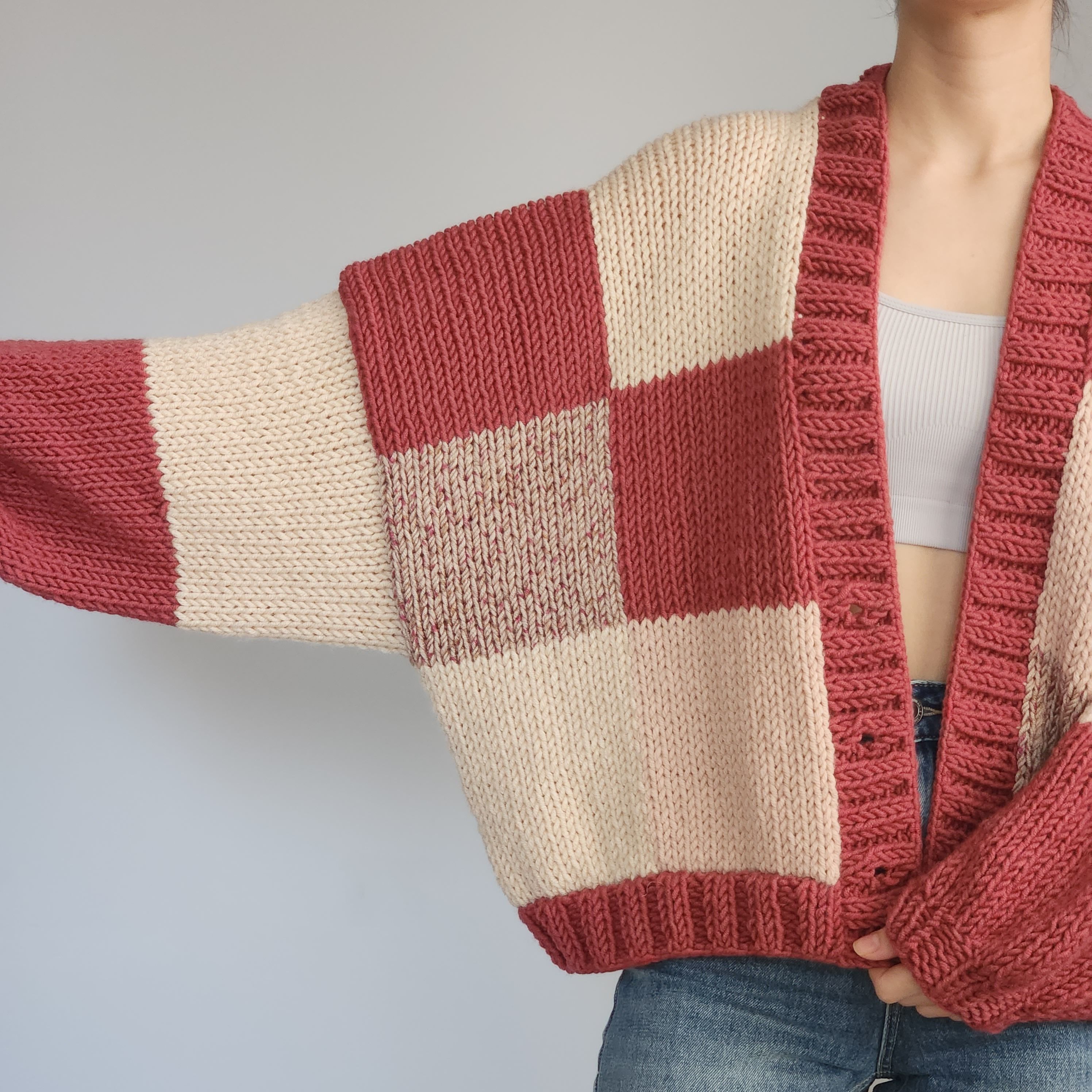 Rhubarb Custard Pie Patchwork Cardigan