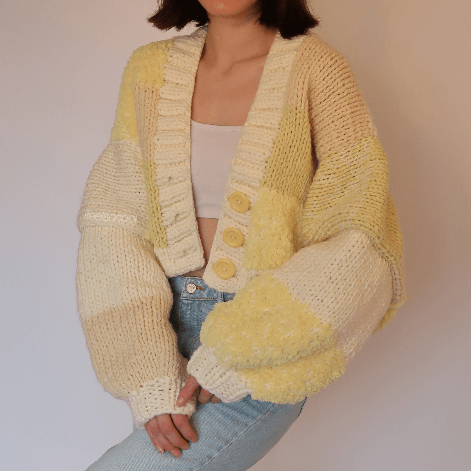 Lemon Drop Patchwork Hırka