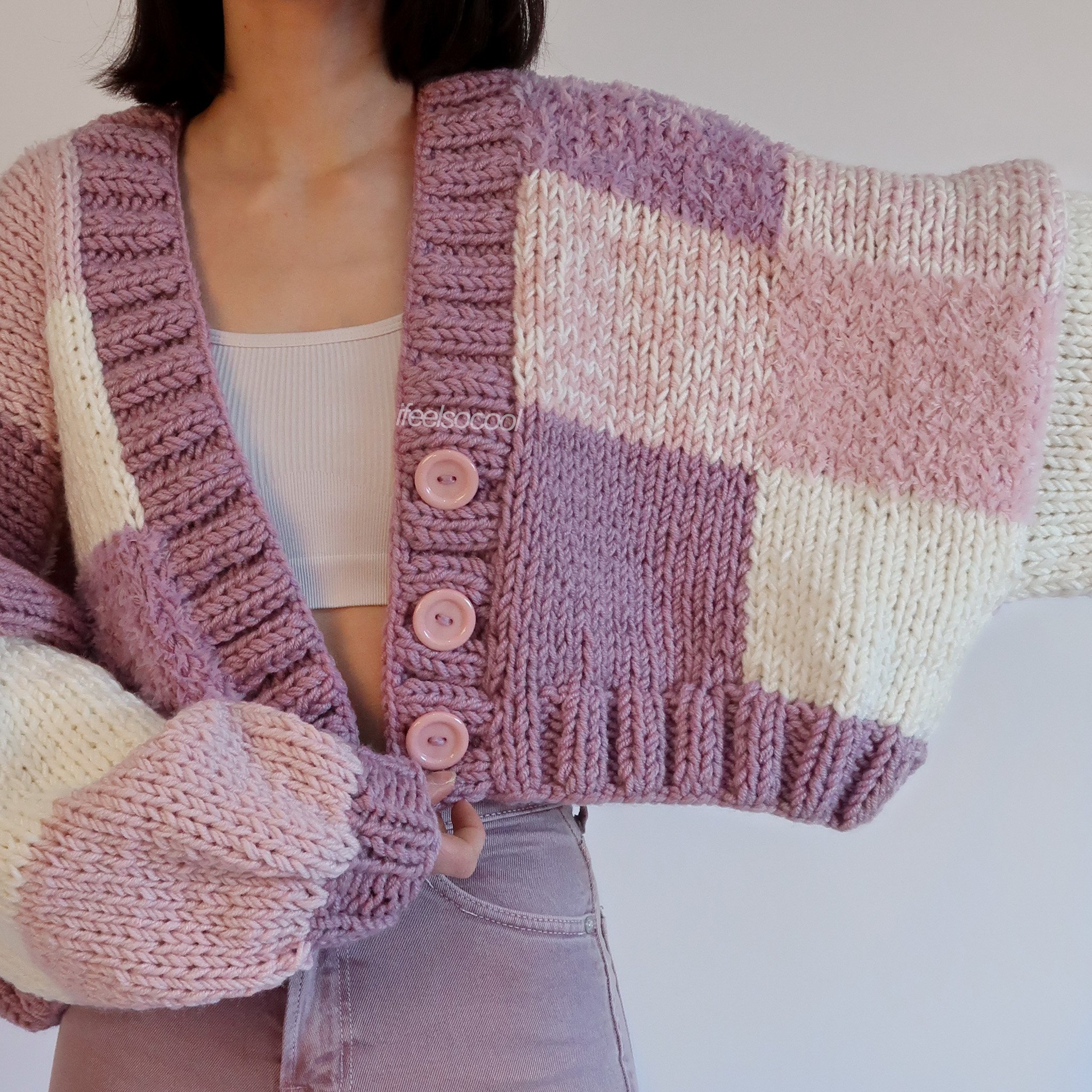 Lavender Fields Patchwork Cardigan